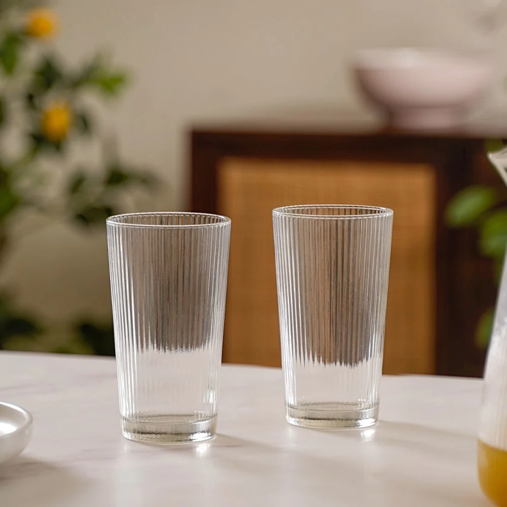 Long Striped Glassware Set of 2 - Image 3