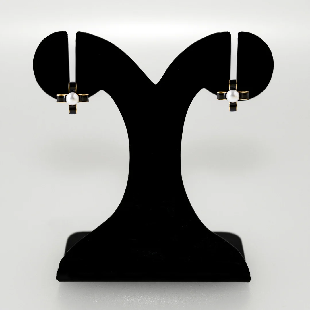 Looped Pearl Studs - Image 6