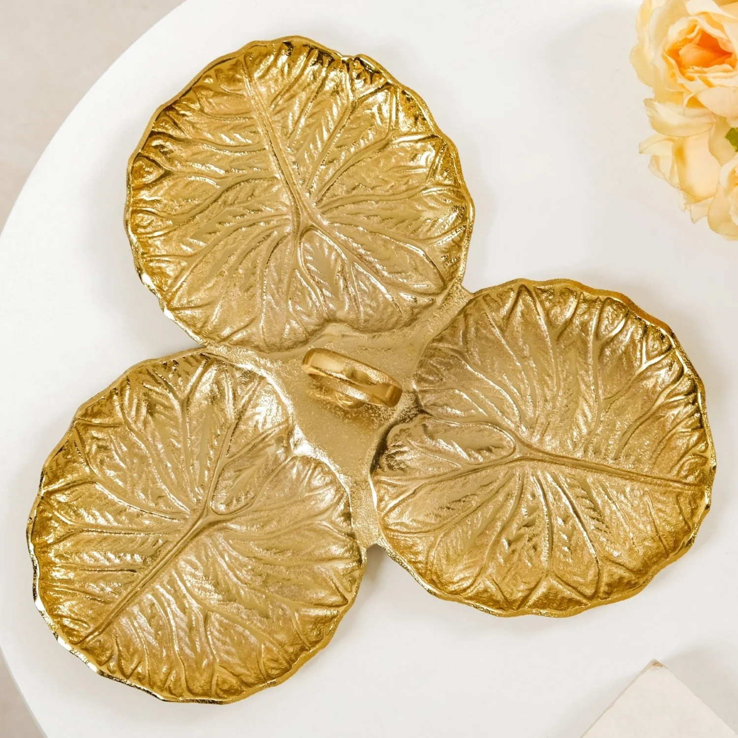 Lotus Leaf Trio Platter Gold - Image 6