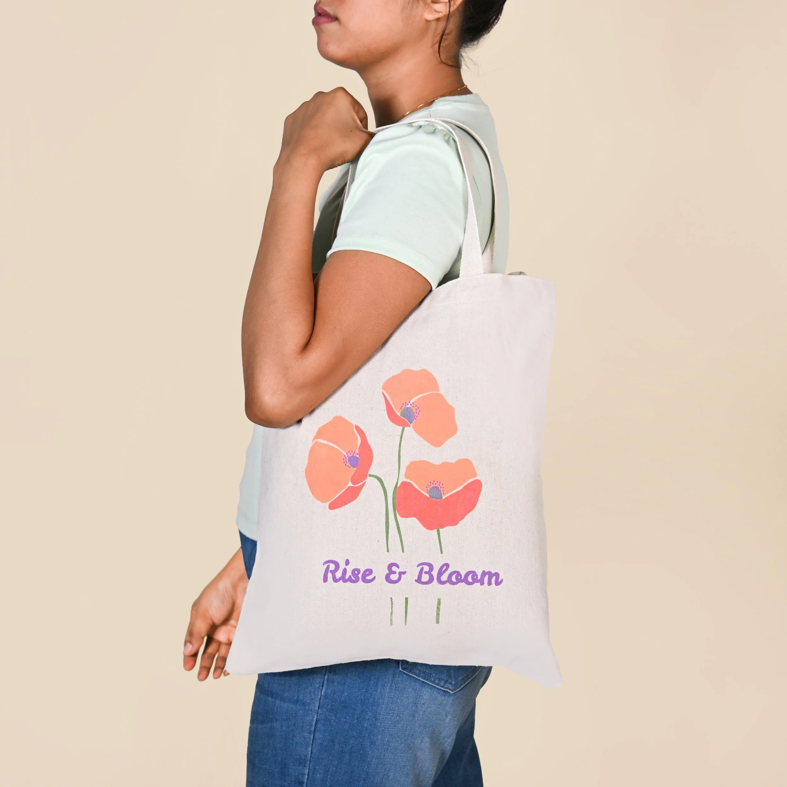 Love And Bloom Sustainable Canvas Tote Bag Set Of 2 - Image 3