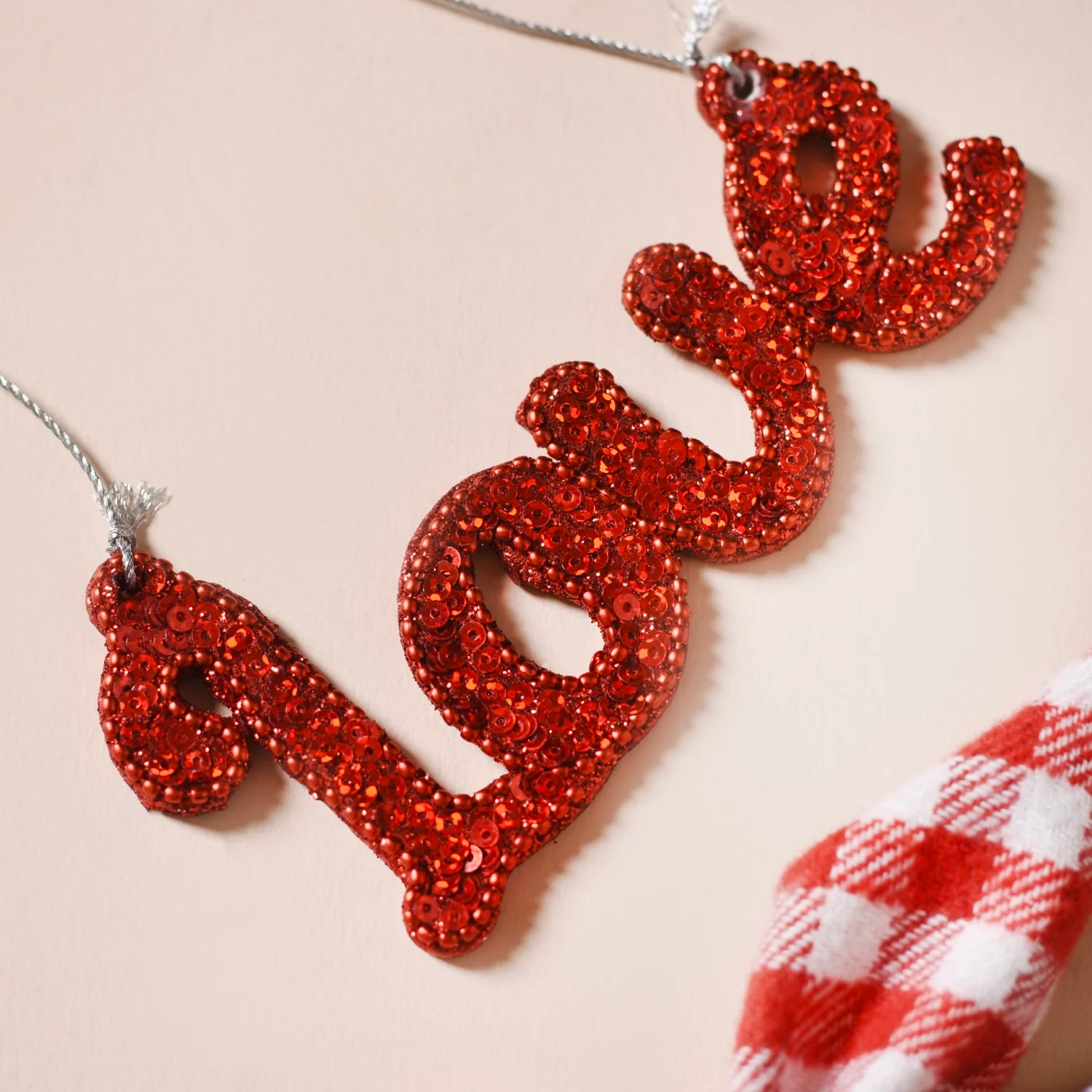 Love Christmas Ornament Set of 2 Red - Image 9