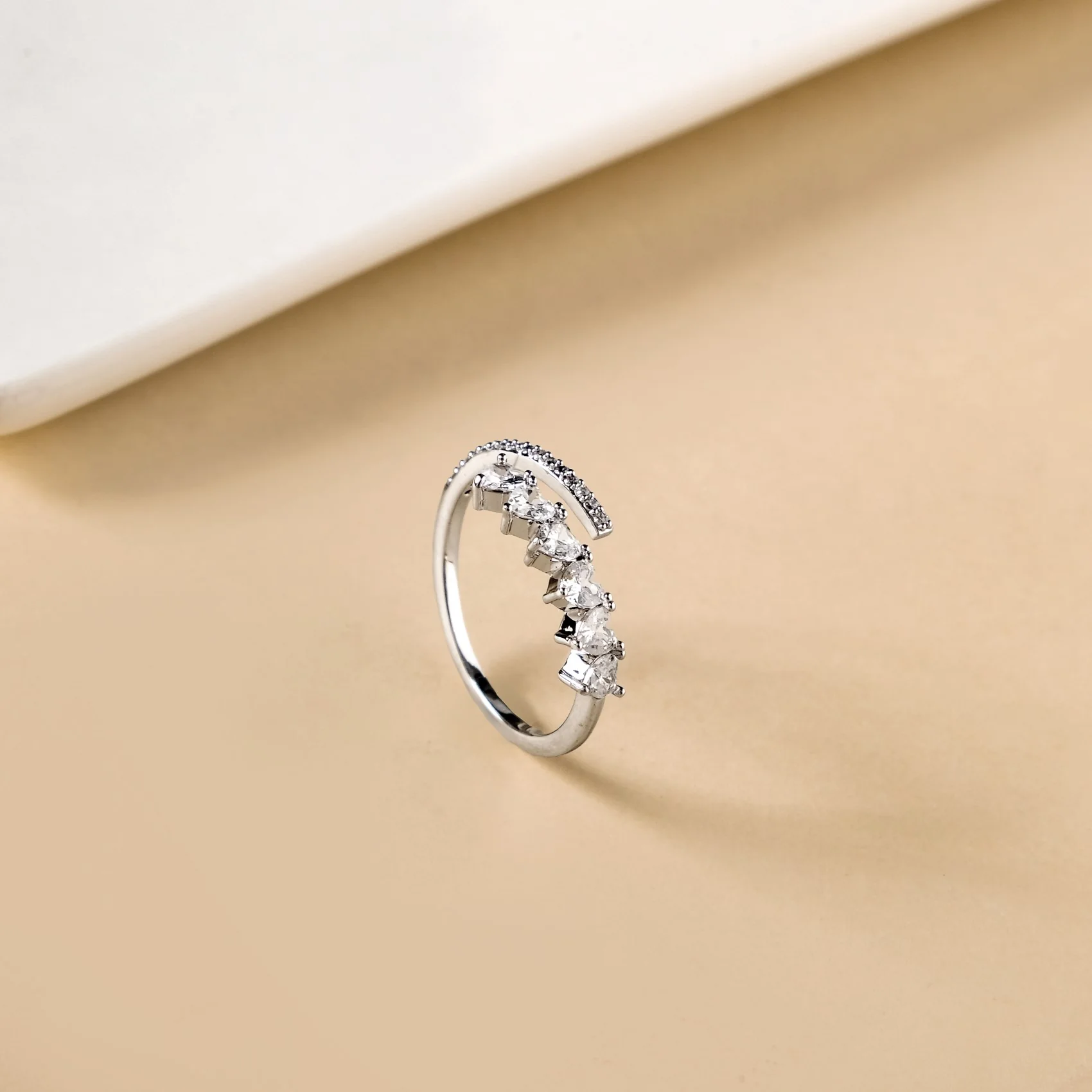 Lovestruck Bypass Silver Ring - Image 5