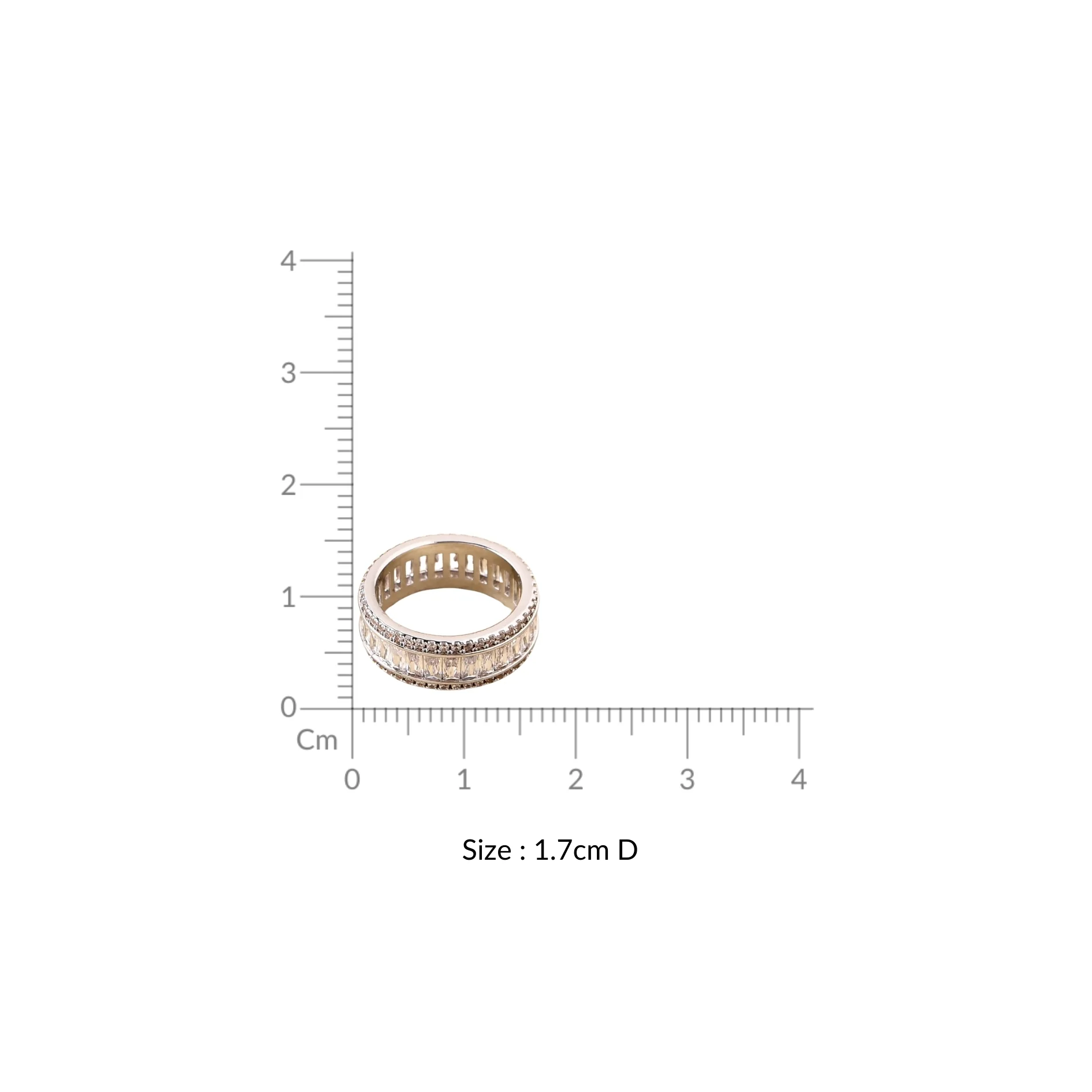 Luminous Cascade Silver Band Ring - Image 3