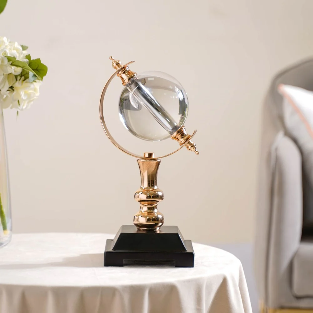 Luminous Crystal Ball Showpiece With Stand