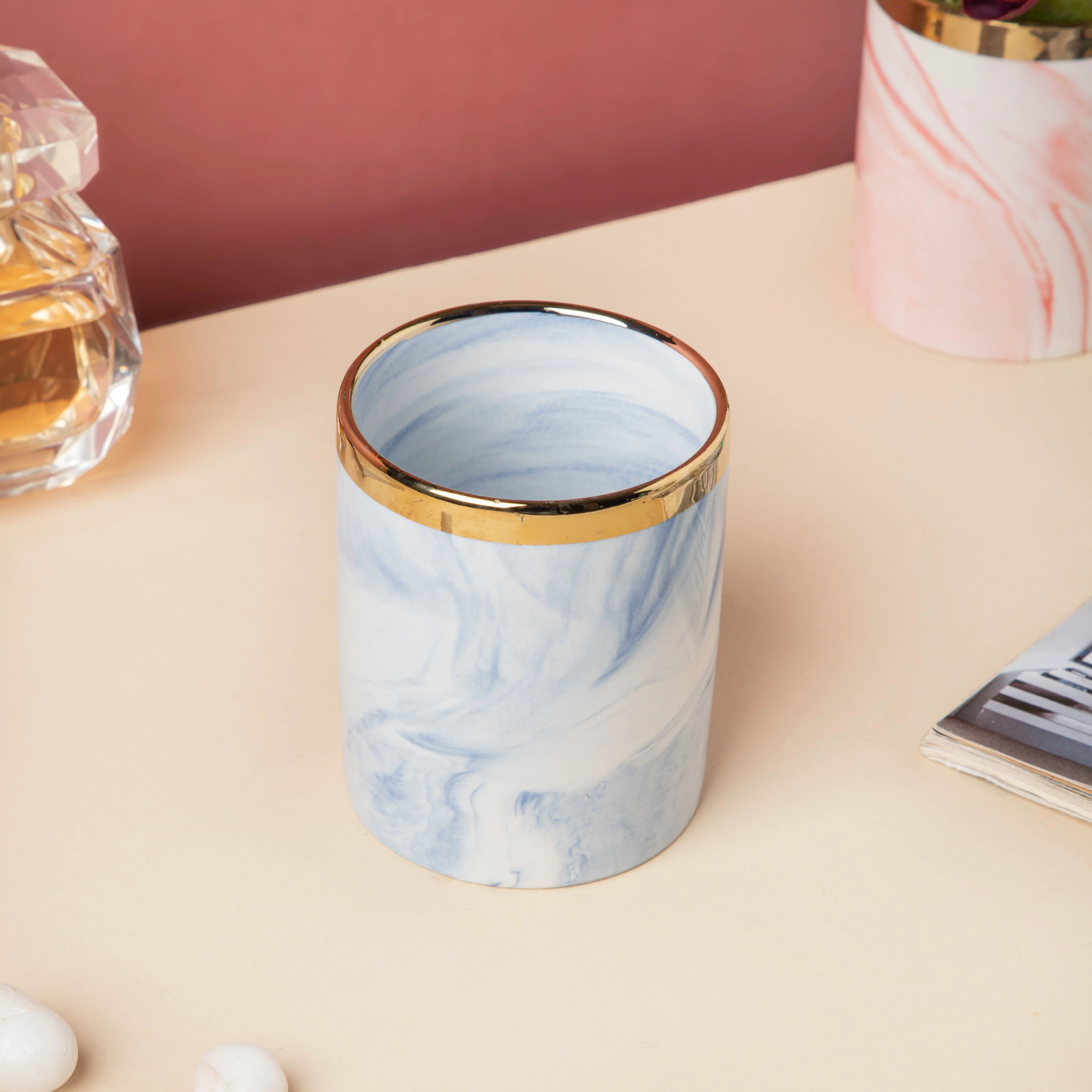 Luxe Ceramic Tumbler Blue - Image 4