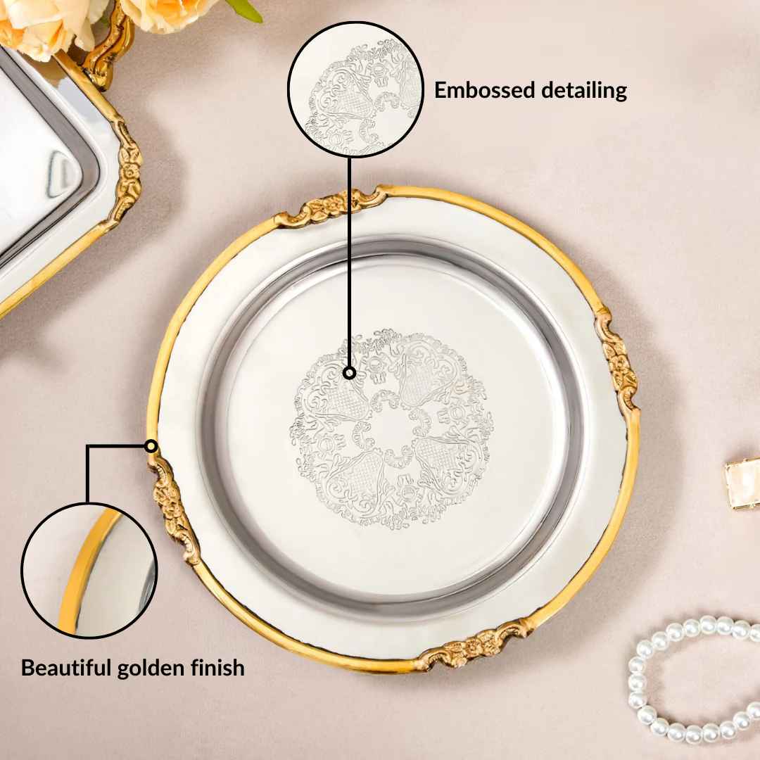Luxe Dual Tone Decorative Tray - Image 5