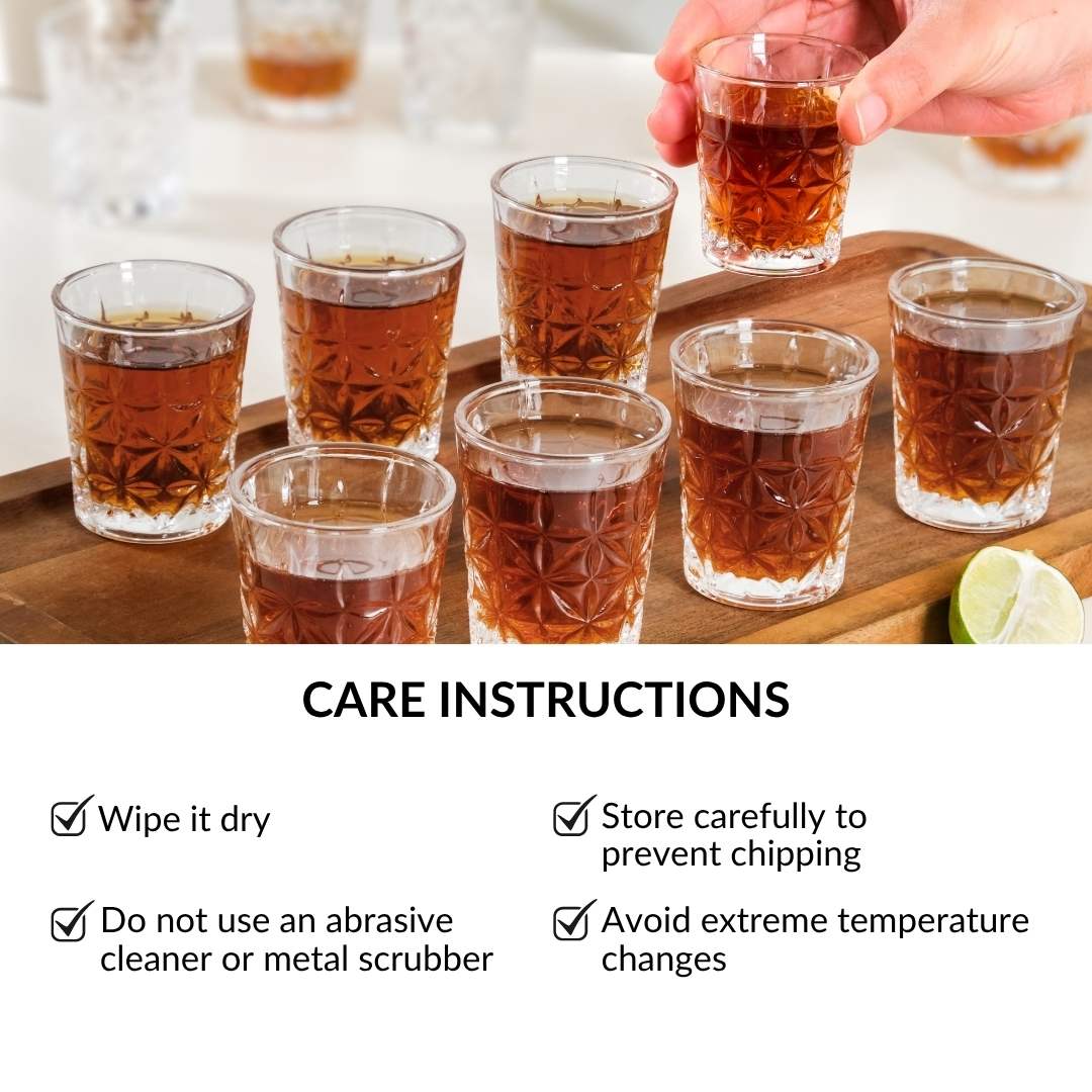 Luxe Embossed Shot Glass Set Of 12 55ml - Image 6