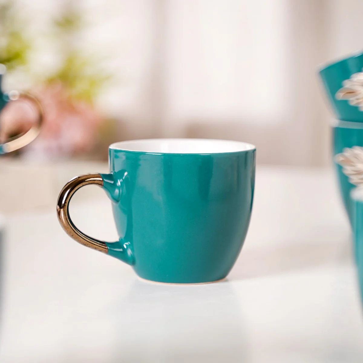 Luxe Leaf Green Tea Cup Set Of 6 250ml - Image 9