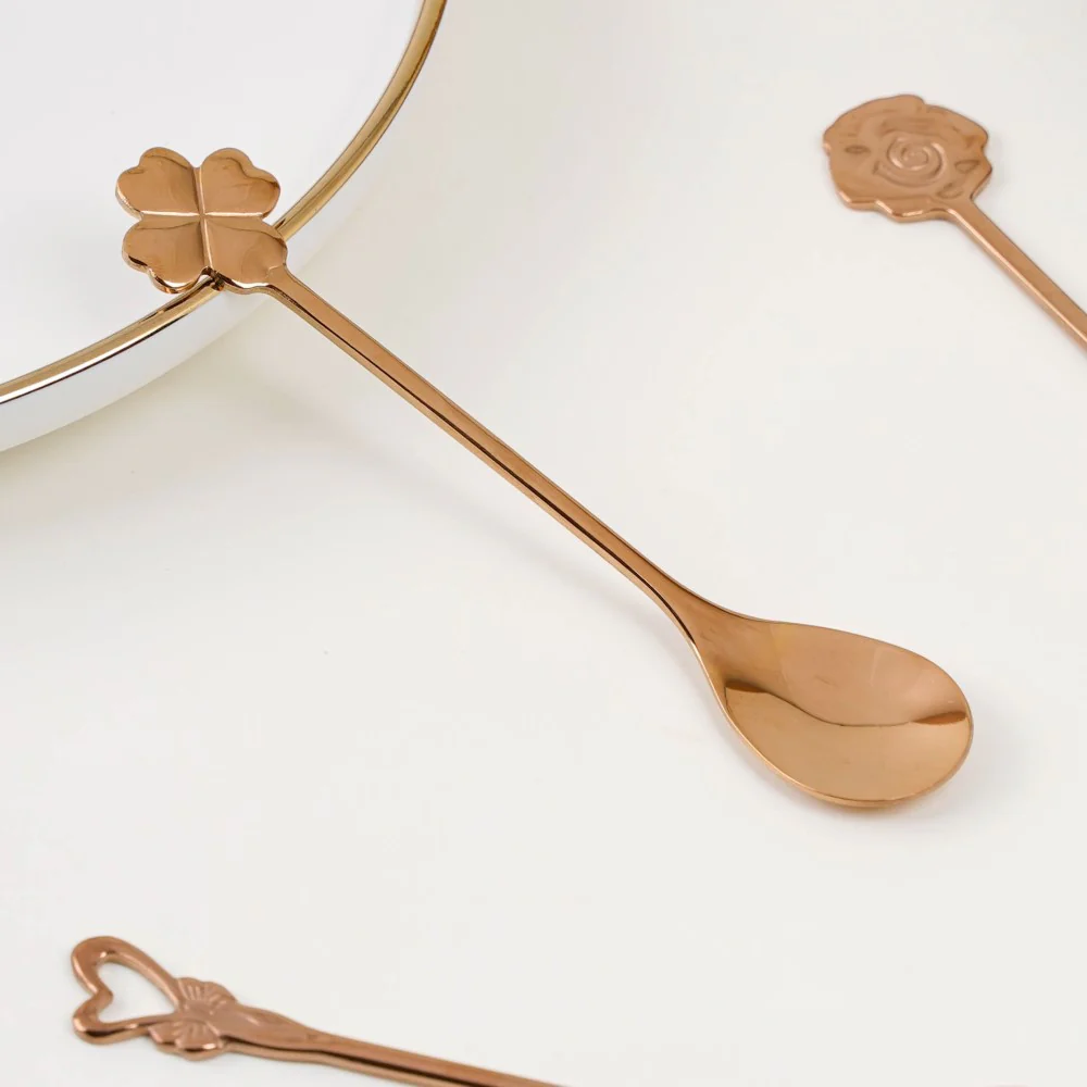 Luxe Stainless Steel Teaspoon Set Of 4 Rose Gold - Image 5