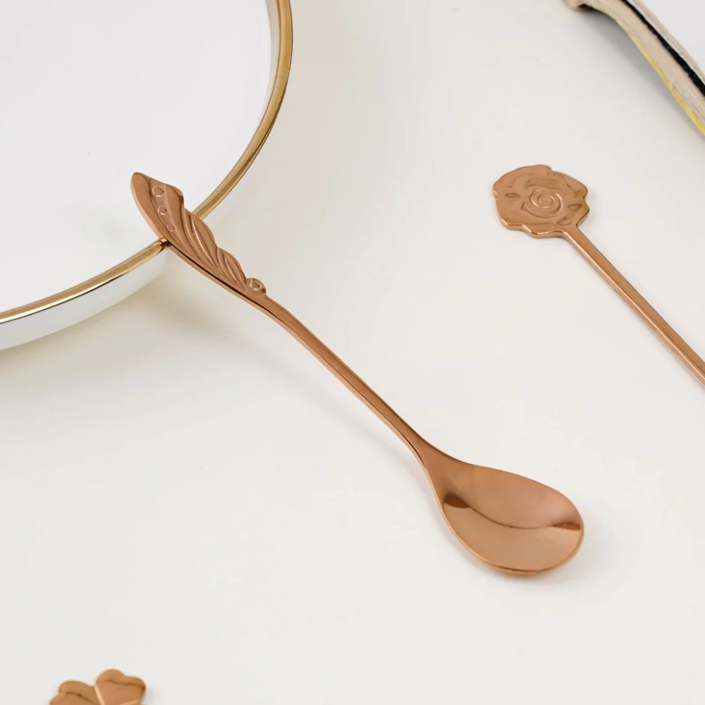 Luxe Stainless Steel Teaspoon Set Of 4 Rose Gold - Image 7