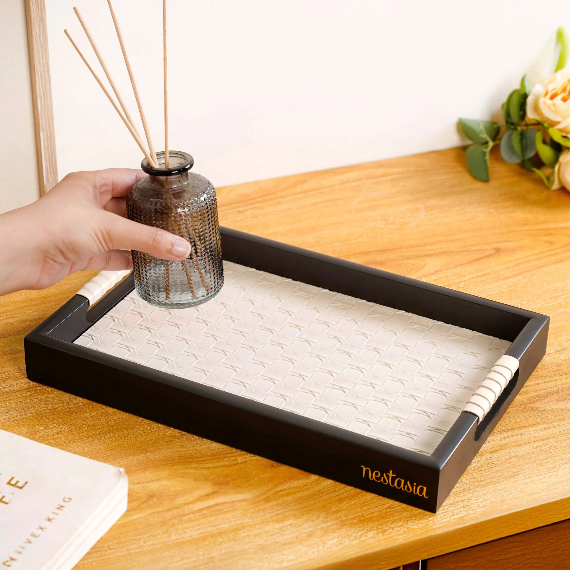 Luxe Table Top Organiser Tray Small Beige - Image 3