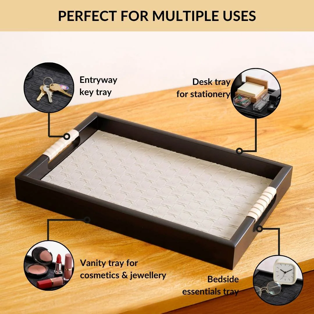 Luxe Table Top Organiser Tray Small Beige - Image 5