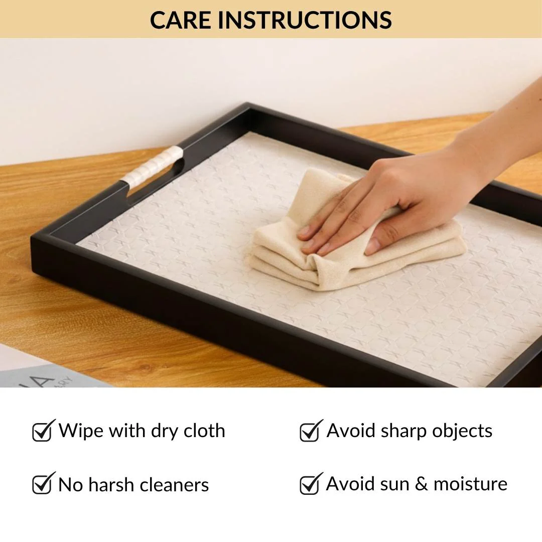 Luxe Table Top Organiser Tray Small Beige - Image 6
