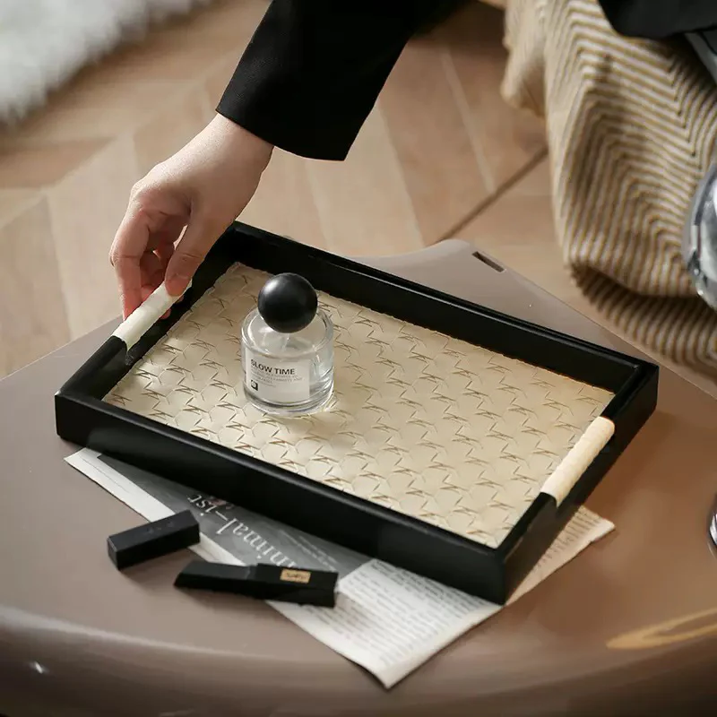 Luxe Table Top Organiser Tray Small Beige - Image 8