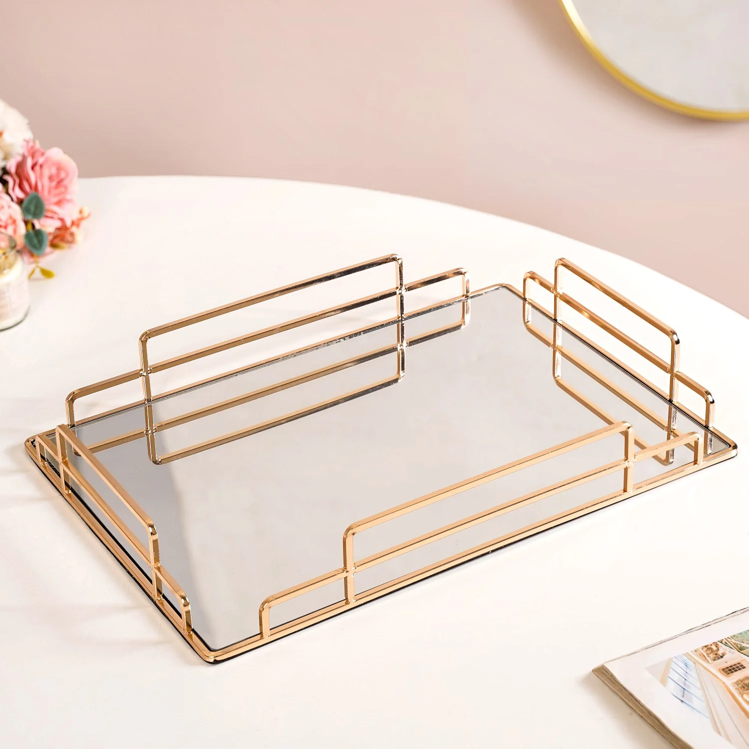 Luxury Minimalist Mirror Decorative Tray - Image 2