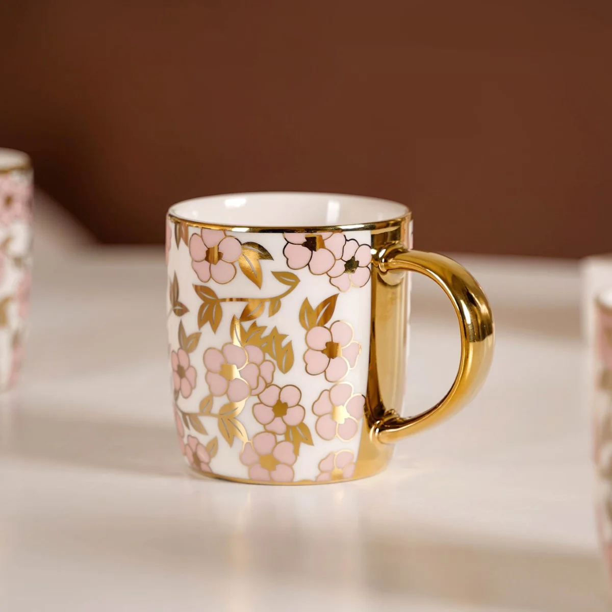 Luxury Pink Blossom Cup Set of 6 330ml - Image 3