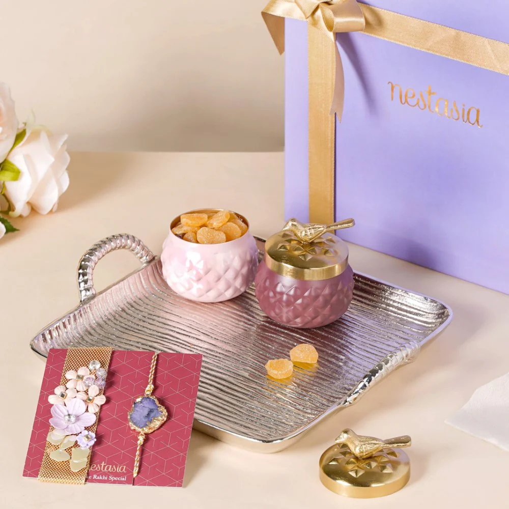 Luxury Rakhi Platter Gift Hamper Set Of 6 - Image 8