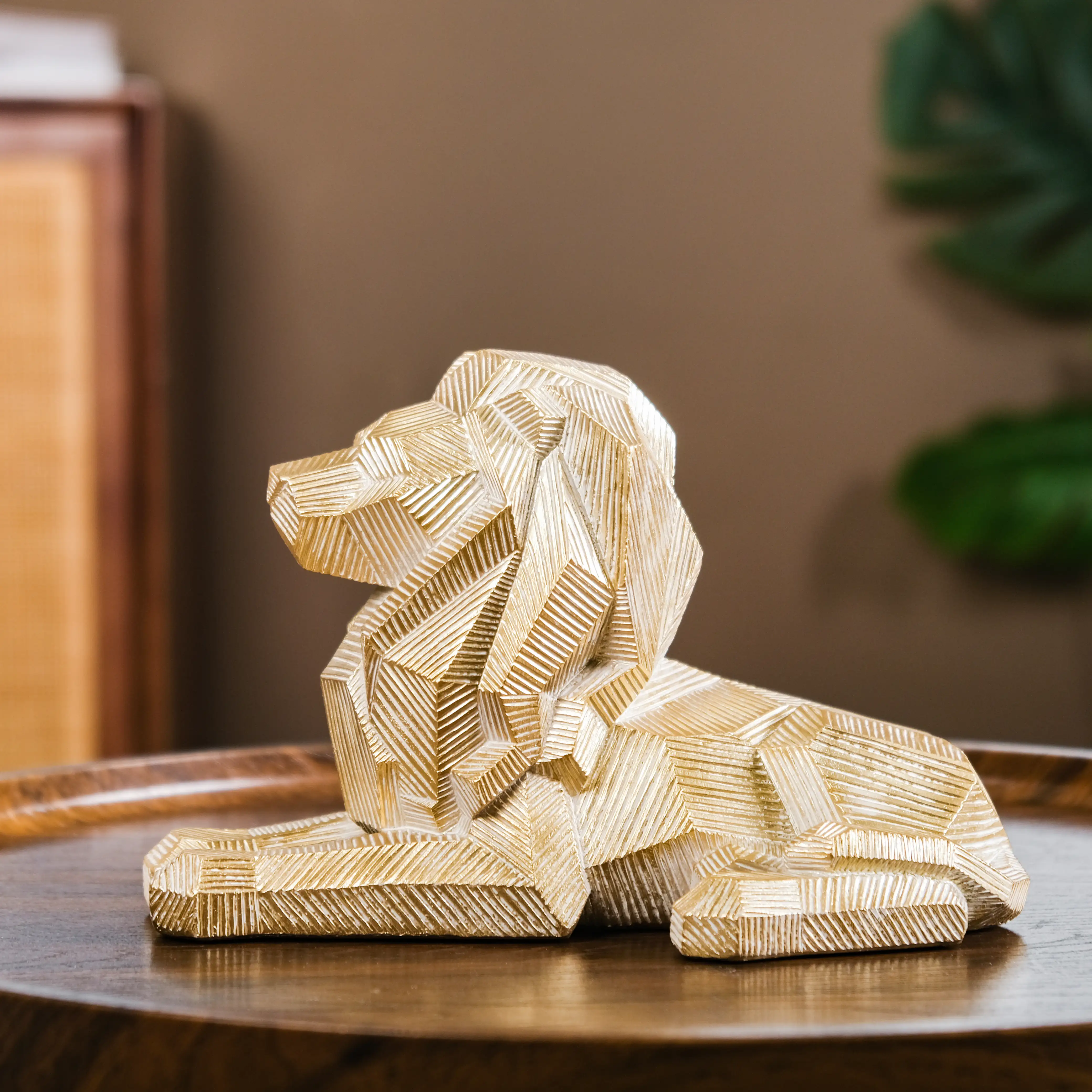 Majestic Lion Modern Decor Gold - Image 4