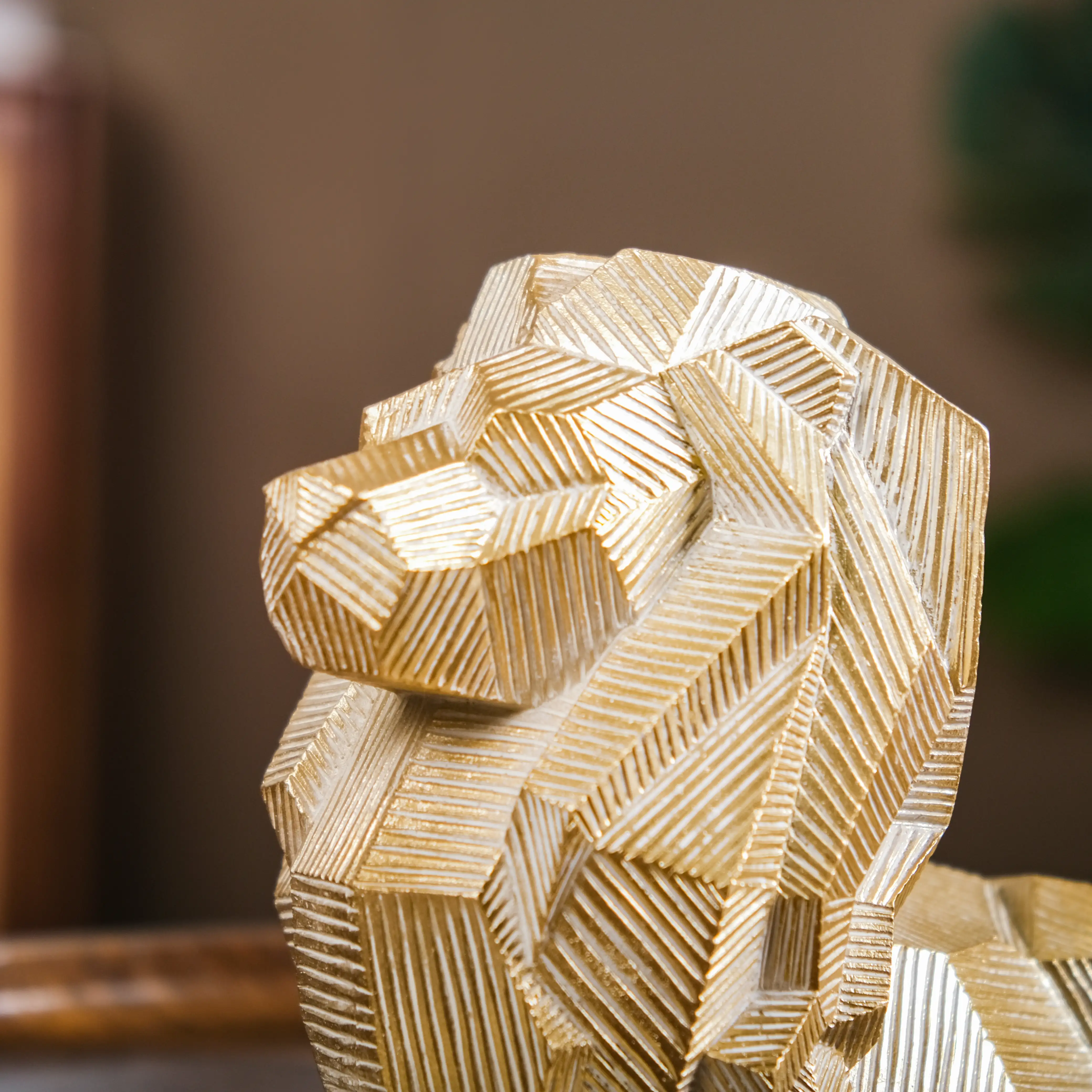 Majestic Lion Modern Decor Gold - Image 9