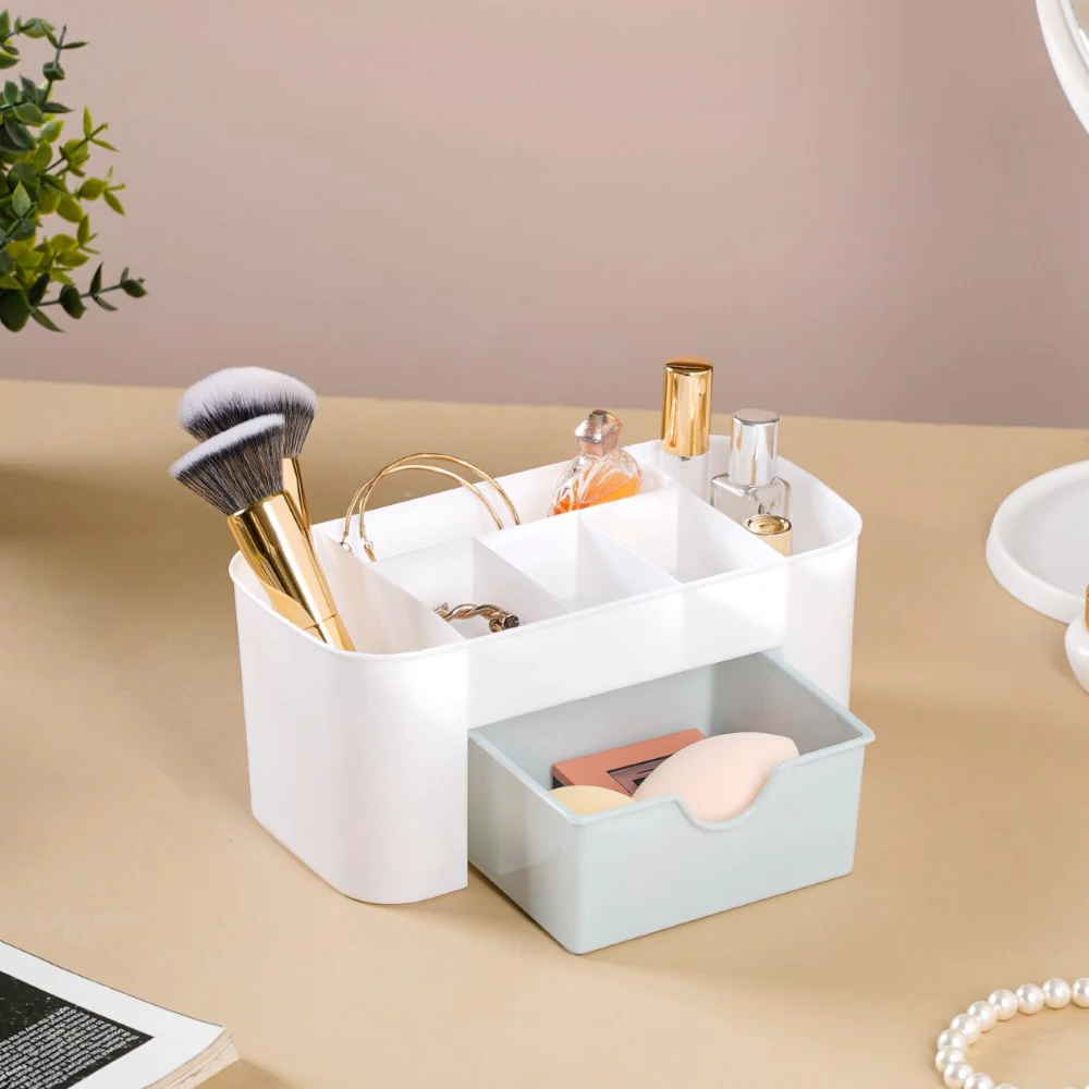 Makeup Storage Box With Drawer White - Image 12