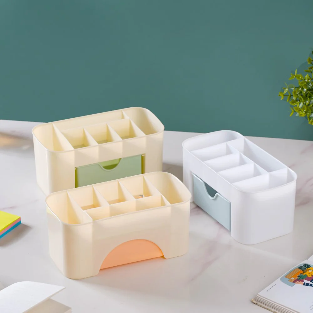 Makeup Storage Box With Drawer White - Image 14