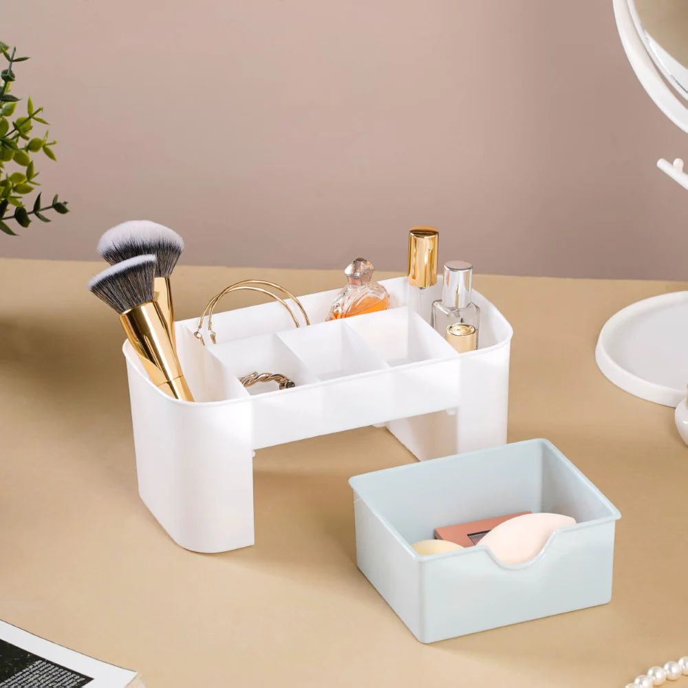 Makeup Storage Box With Drawer White - Image 5