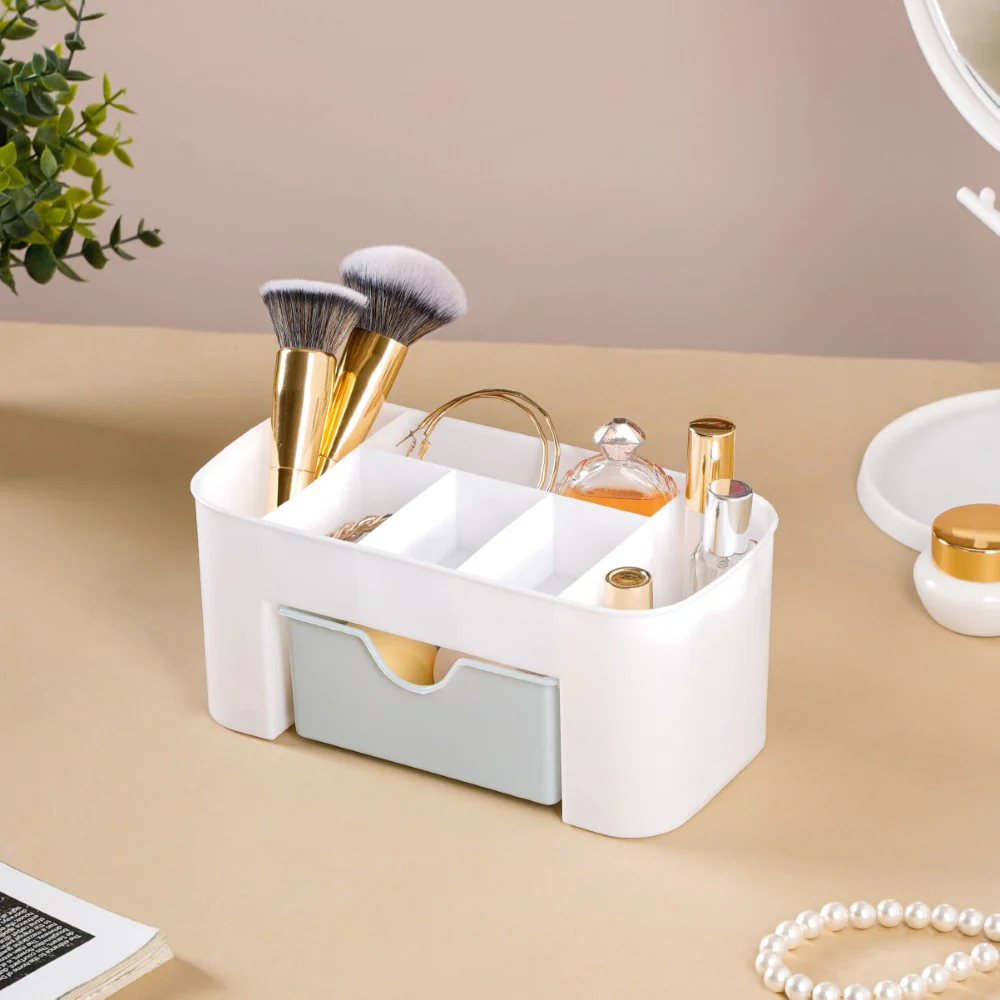 Makeup Storage Box With Drawer White - Image 8