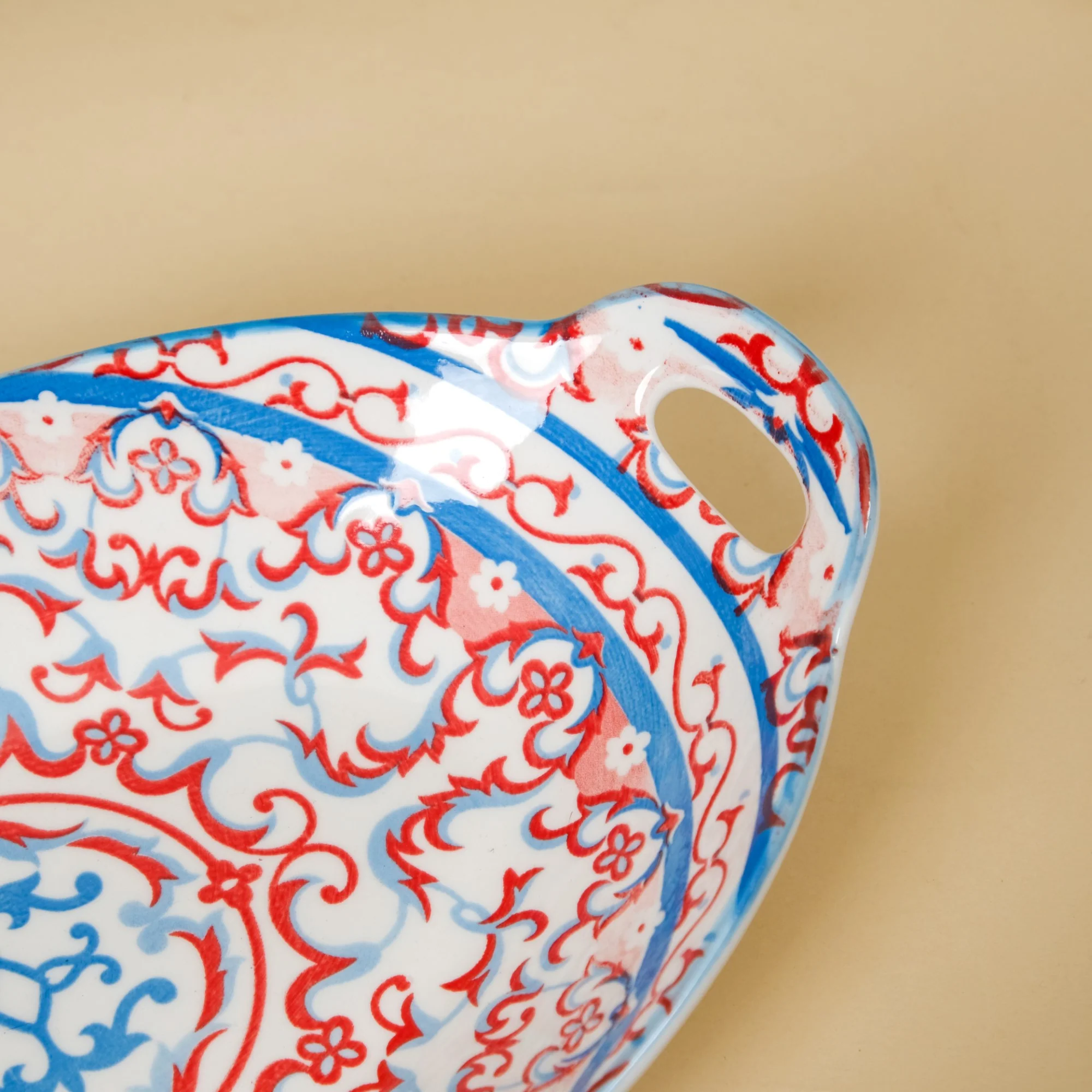 Mandala Long Dish Red And Blue Set Of 2 - Image 6