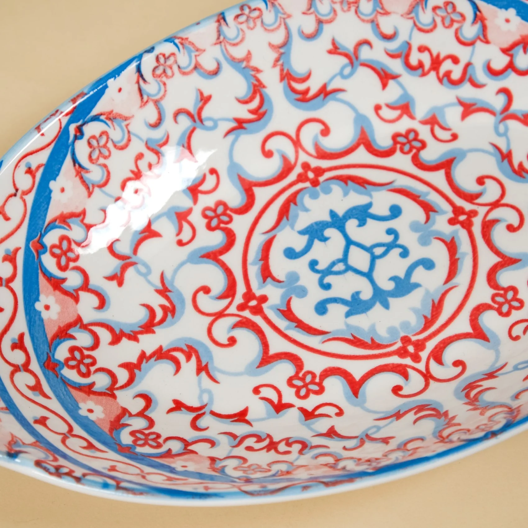 Mandala Long Dish Red And Blue Set Of 2 - Image 8