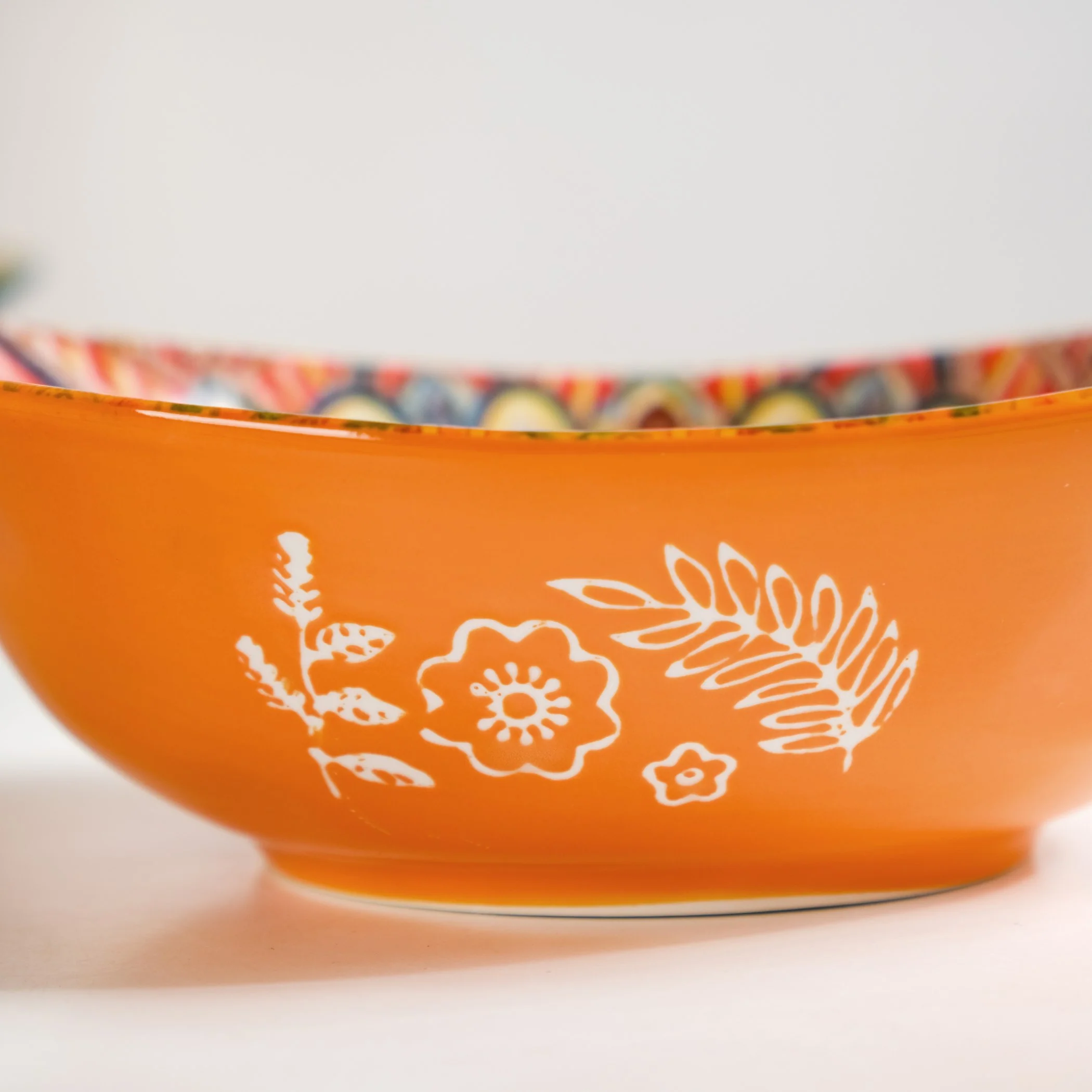 Mandala Melange Ceramic Serving Platter Orange 400ml - Image 7