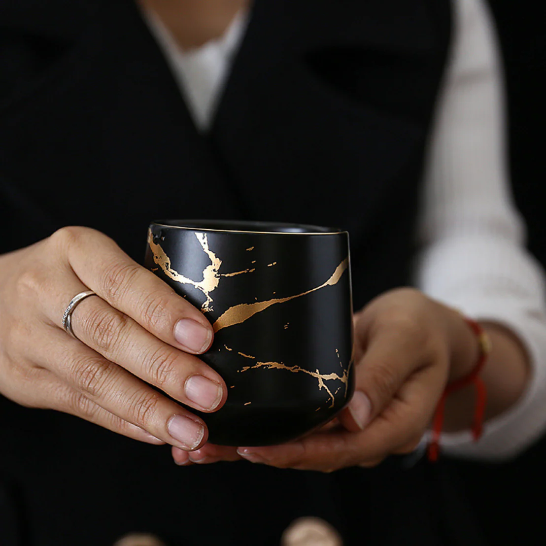 Marble Black Gold Tea Set - Image 6