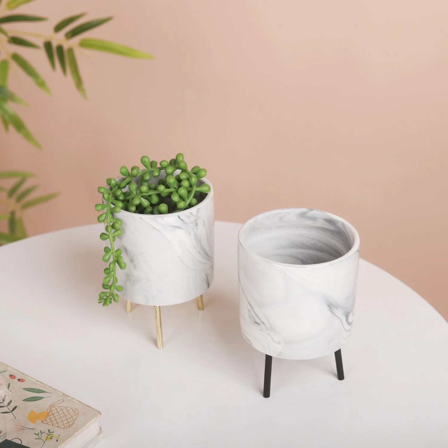 Marble Ceramic Indoor Planter - Image 7