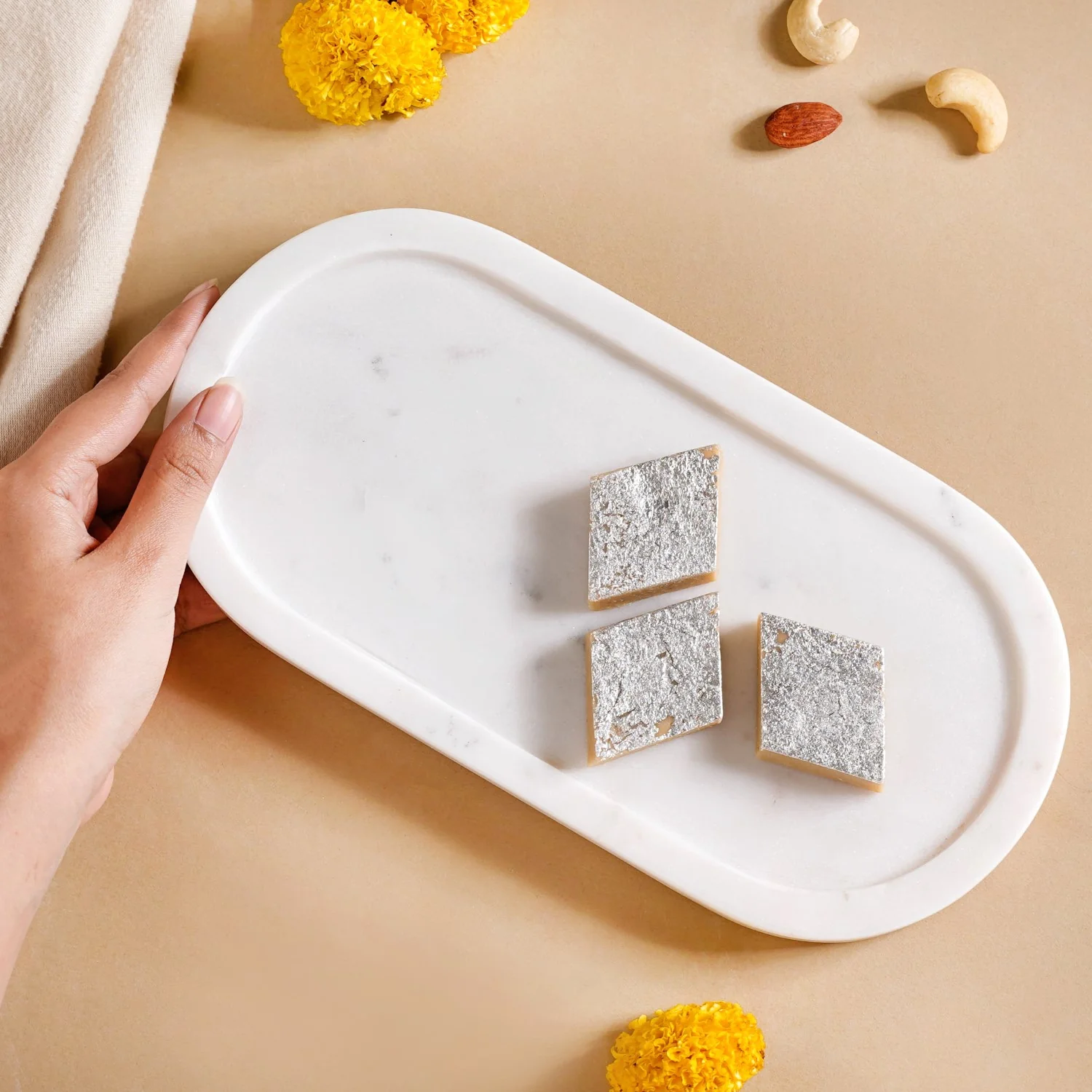 Marble Stone Platter 10 Inch - Image 4