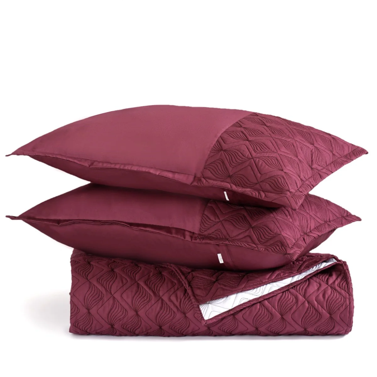 Marsala Embroidered 210TC Cotton Bed Cover With 2 Pillow Covers - Image 12