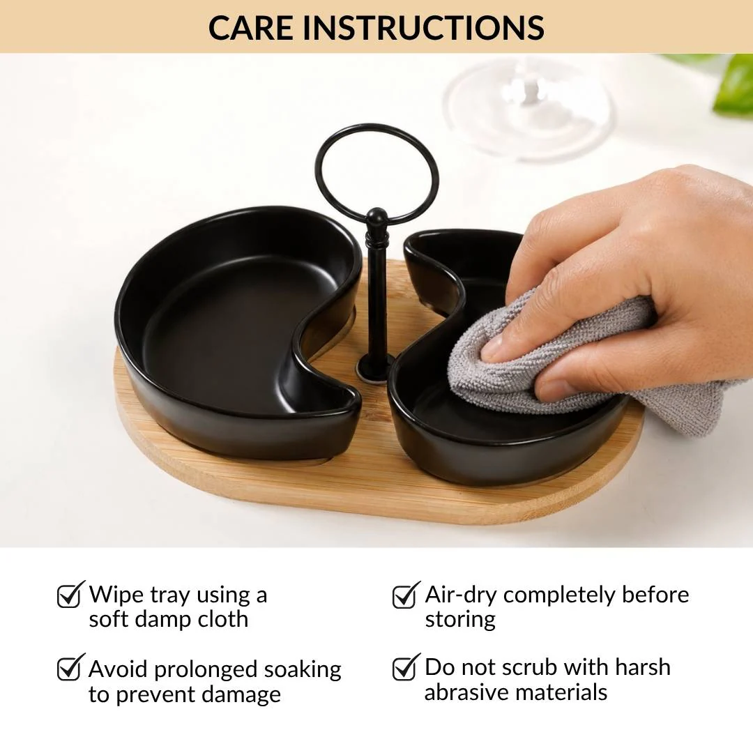 Matte Black Platter Set Of 3 - Image 7