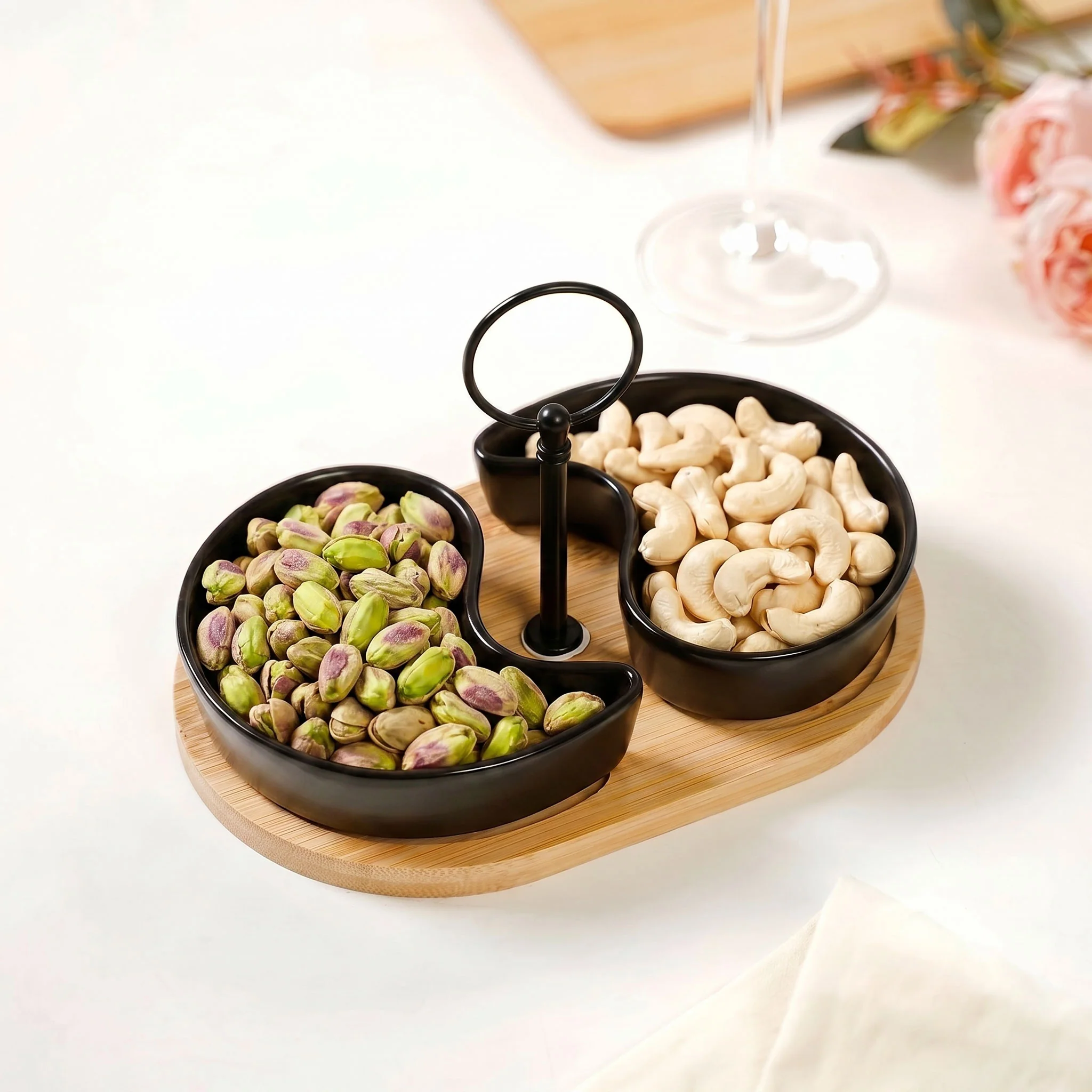Matte Black Platter Set Of 3 - Image 8
