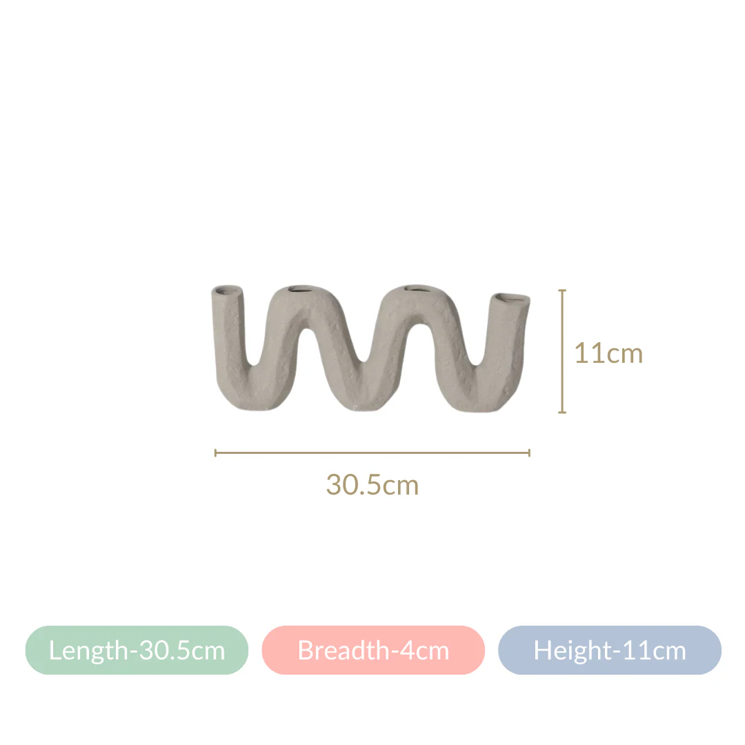 Matte Organic Chevron Vase - Image 12