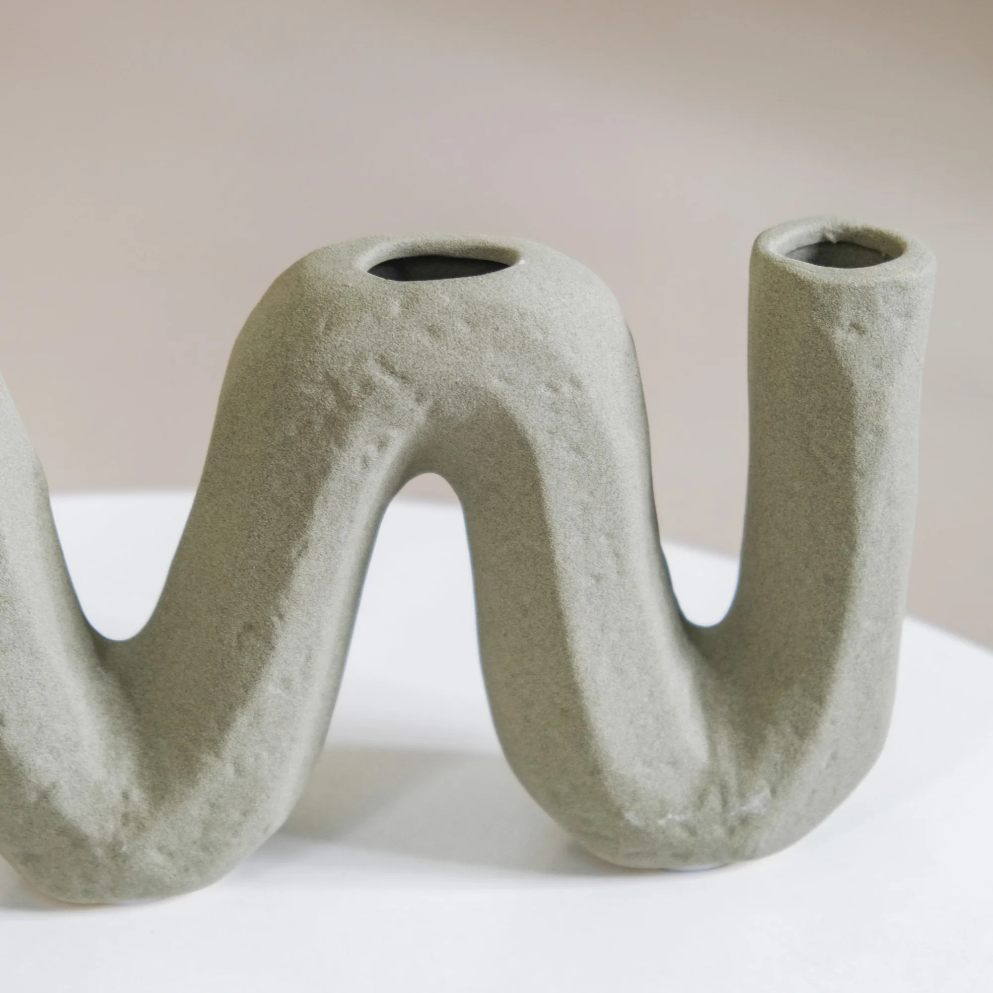 Matte Organic Chevron Vase - Image 7