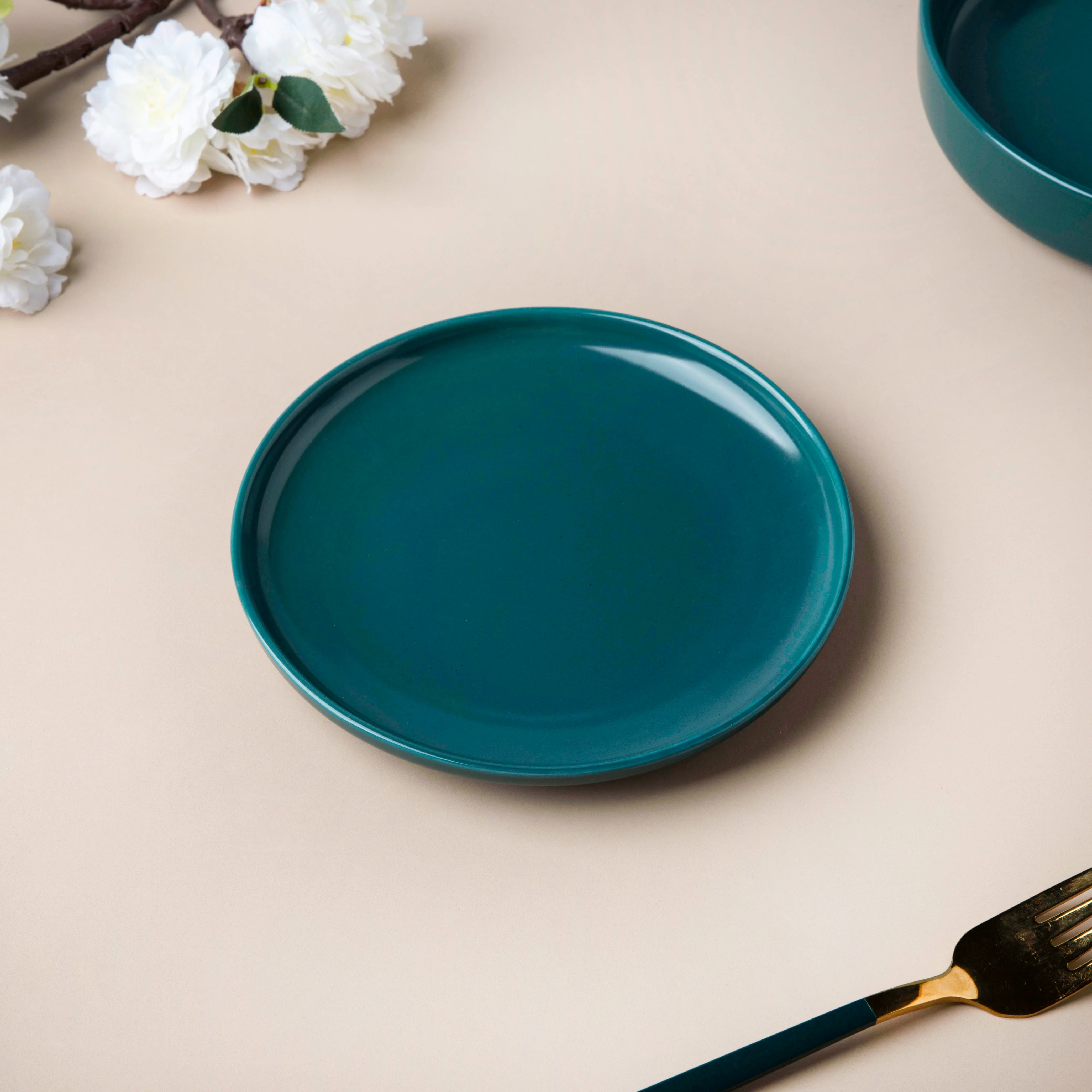 Matte Teal Side Plate - Image 4