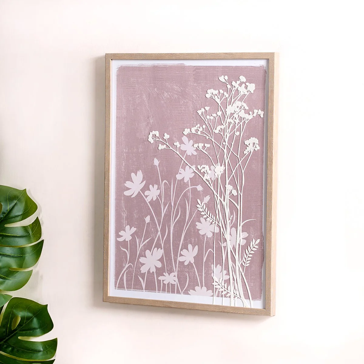 Mauve Emboss Print Wall Art Set Of 2 23x17 Inch - Image 8