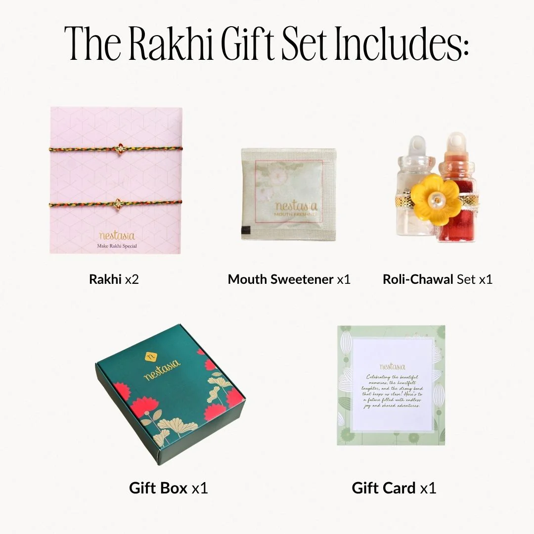Meenakari Motif Rakhi Gift Set - Image 4