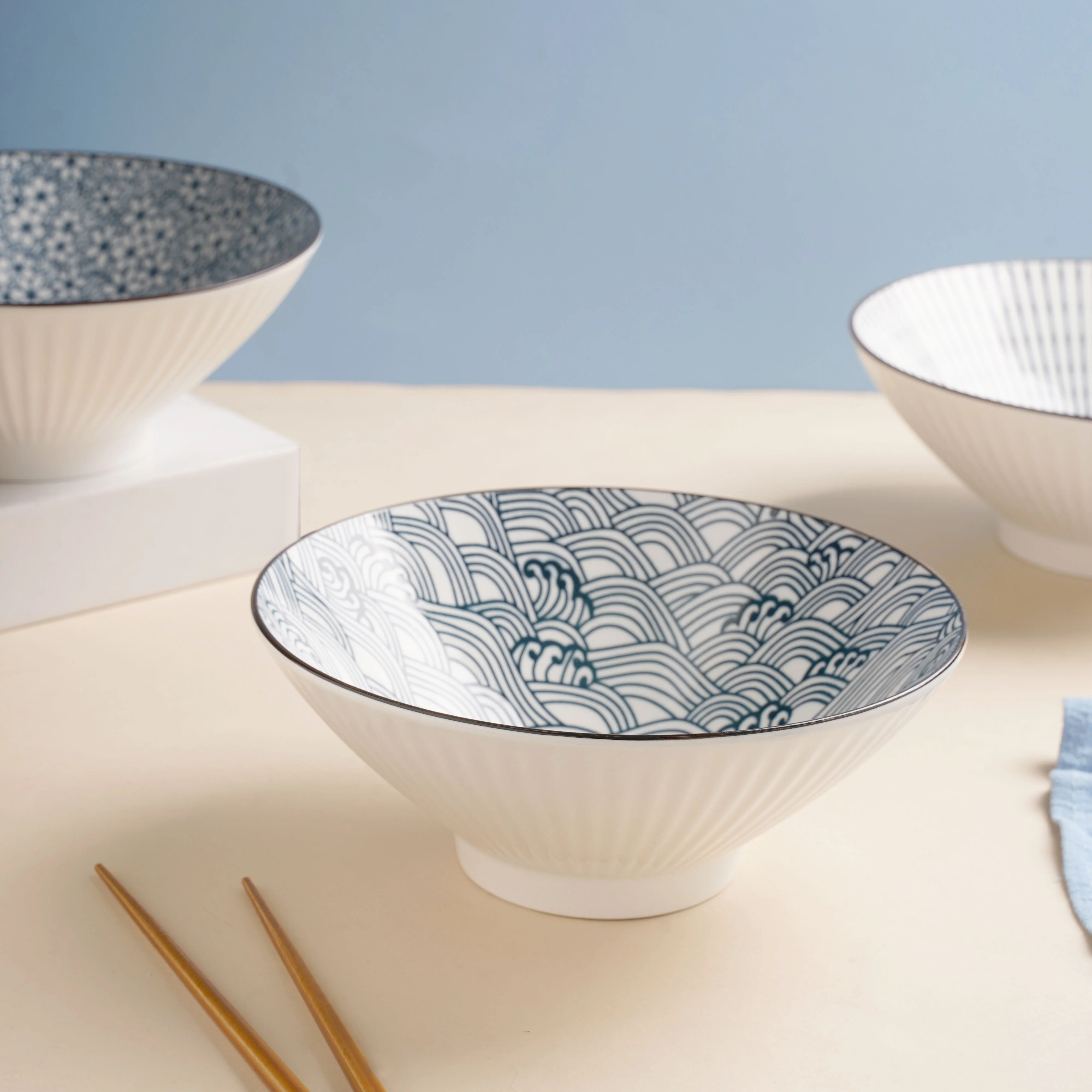 Meraki Ramen Bowl Scallop Patterns 700 ml