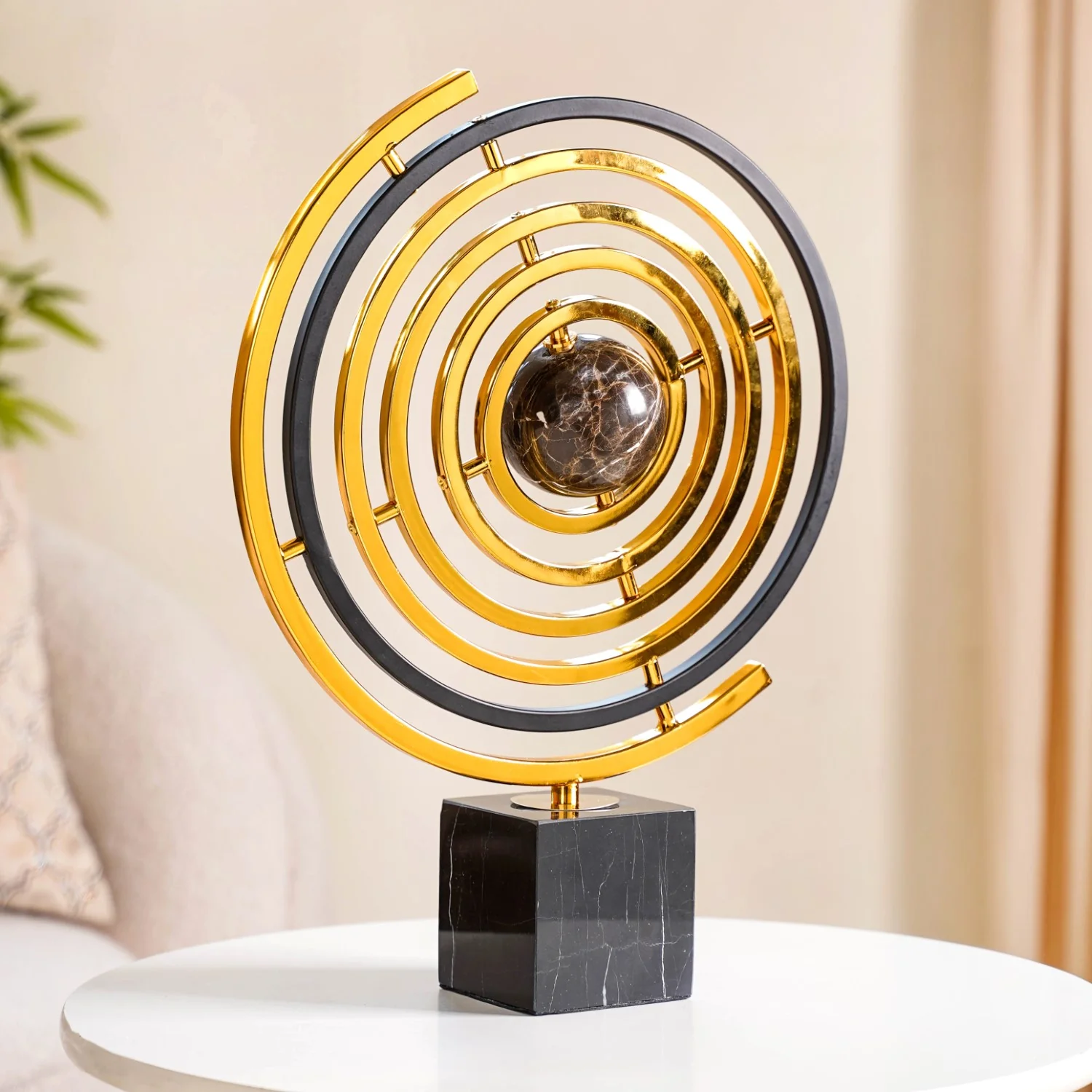 Metal Armillary Sphere Interactive Decor Showpiece - Image 8