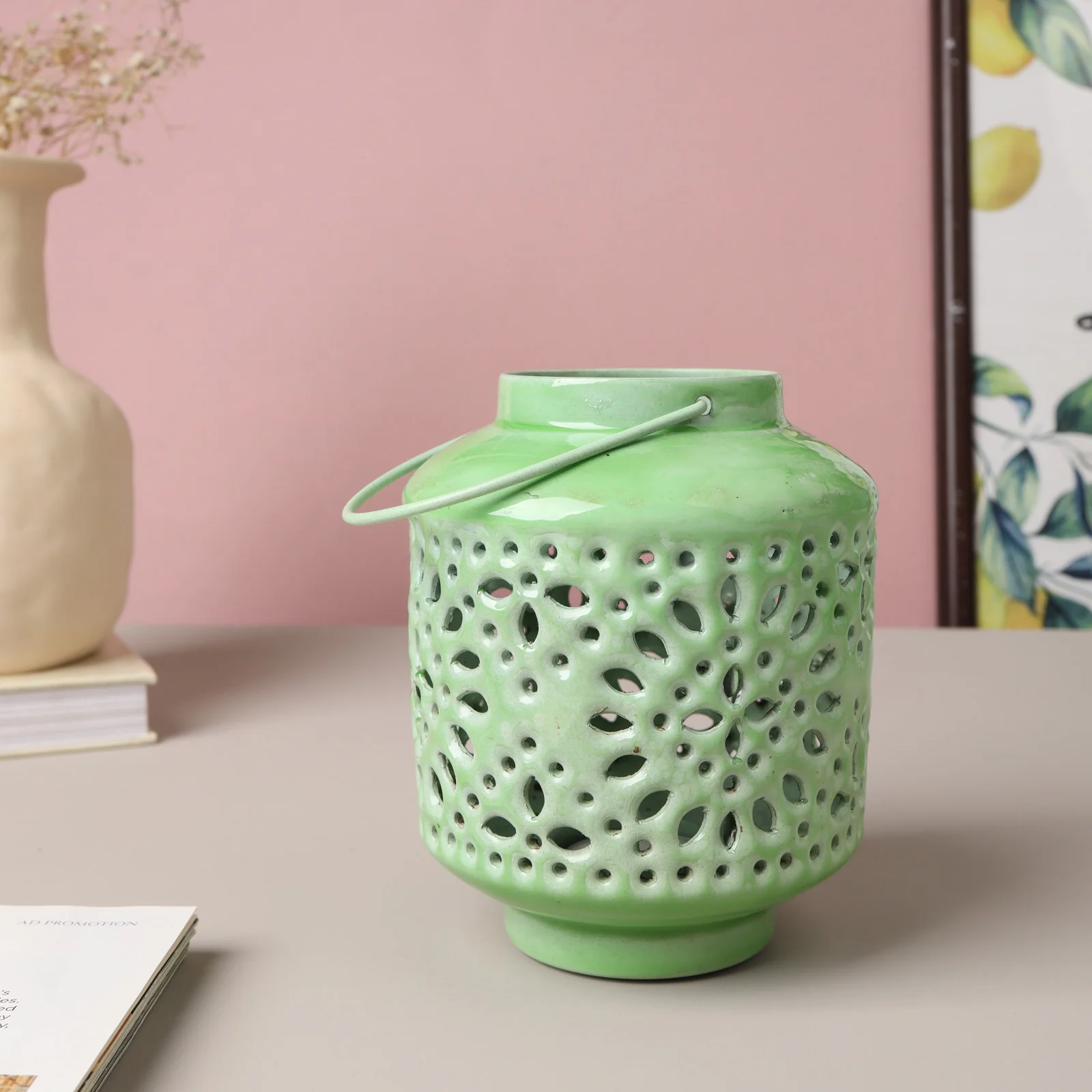 Metal Lantern Green - Image 5