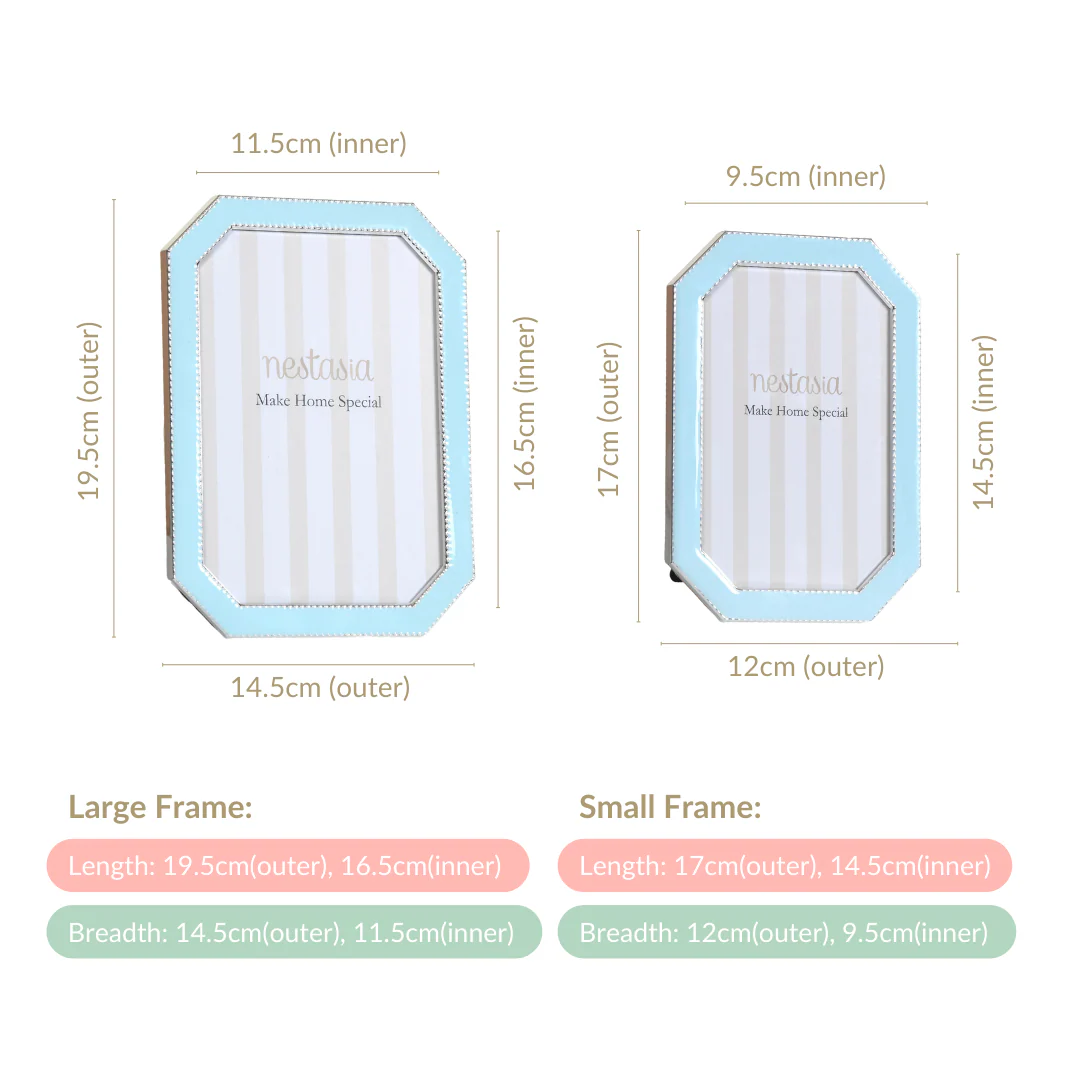 Metal Plated Picture Frame Blue Set Of 2 - Image 9