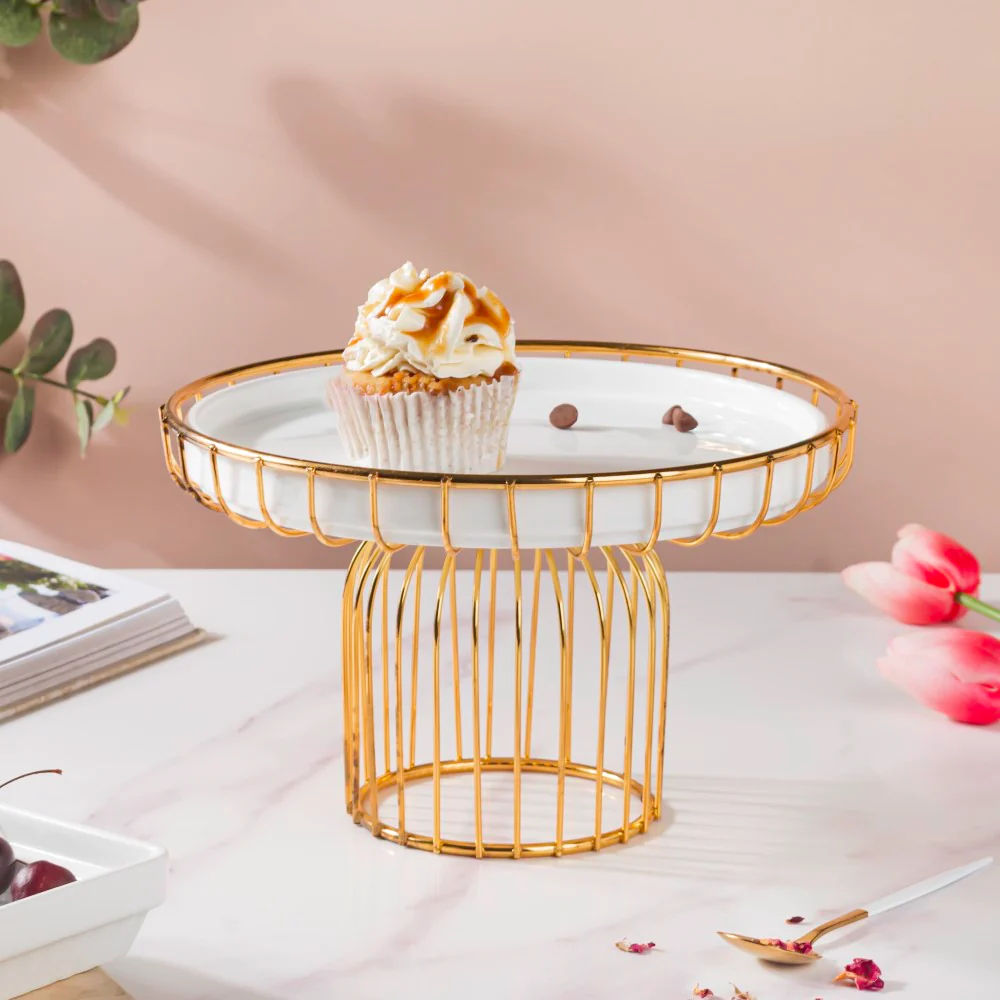 Metallic Cake Stand 8 inch - Image 3