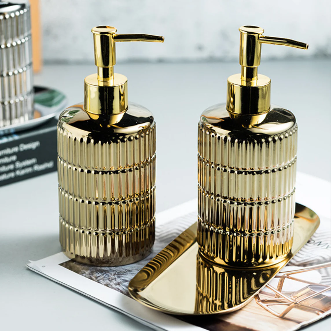 Metallic Dispenser Bottle - Image 2