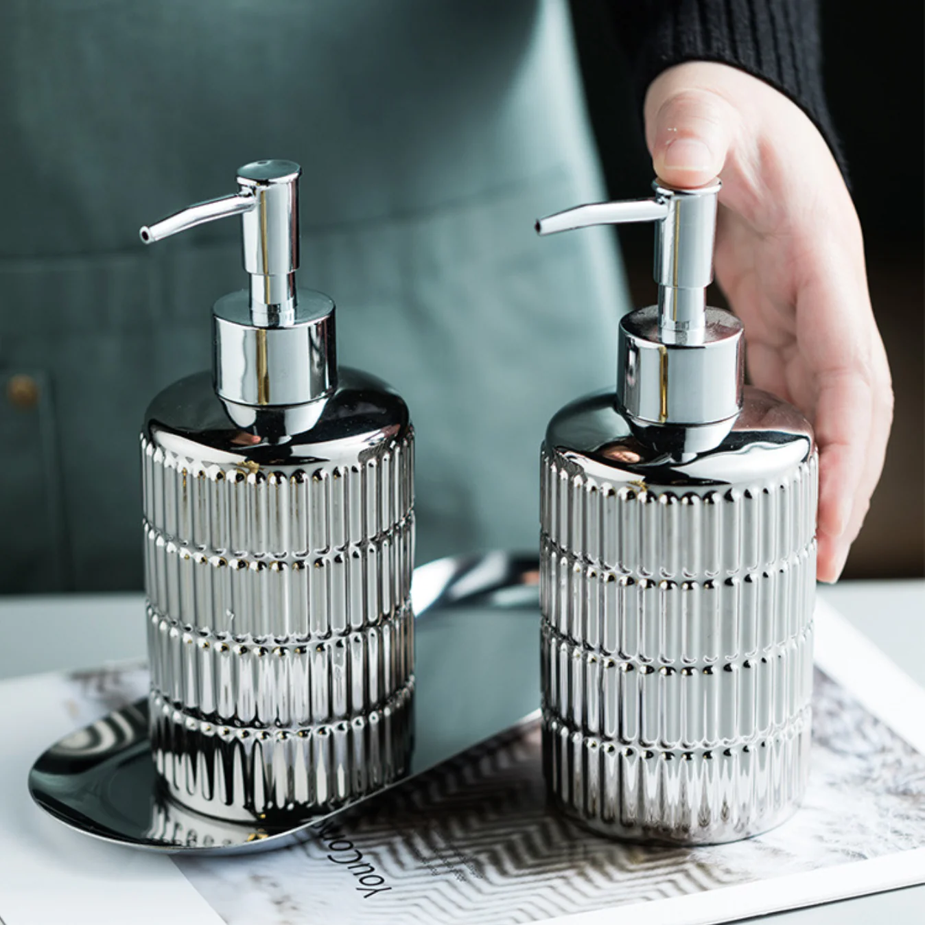 Metallic Dispenser Bottle - Image 9