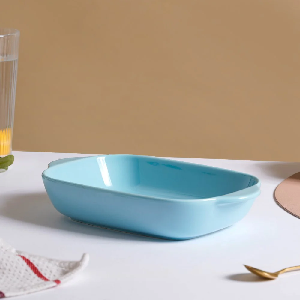 Microwave Oven Baking Dish Light Blue 8.5 Inch - Image 4