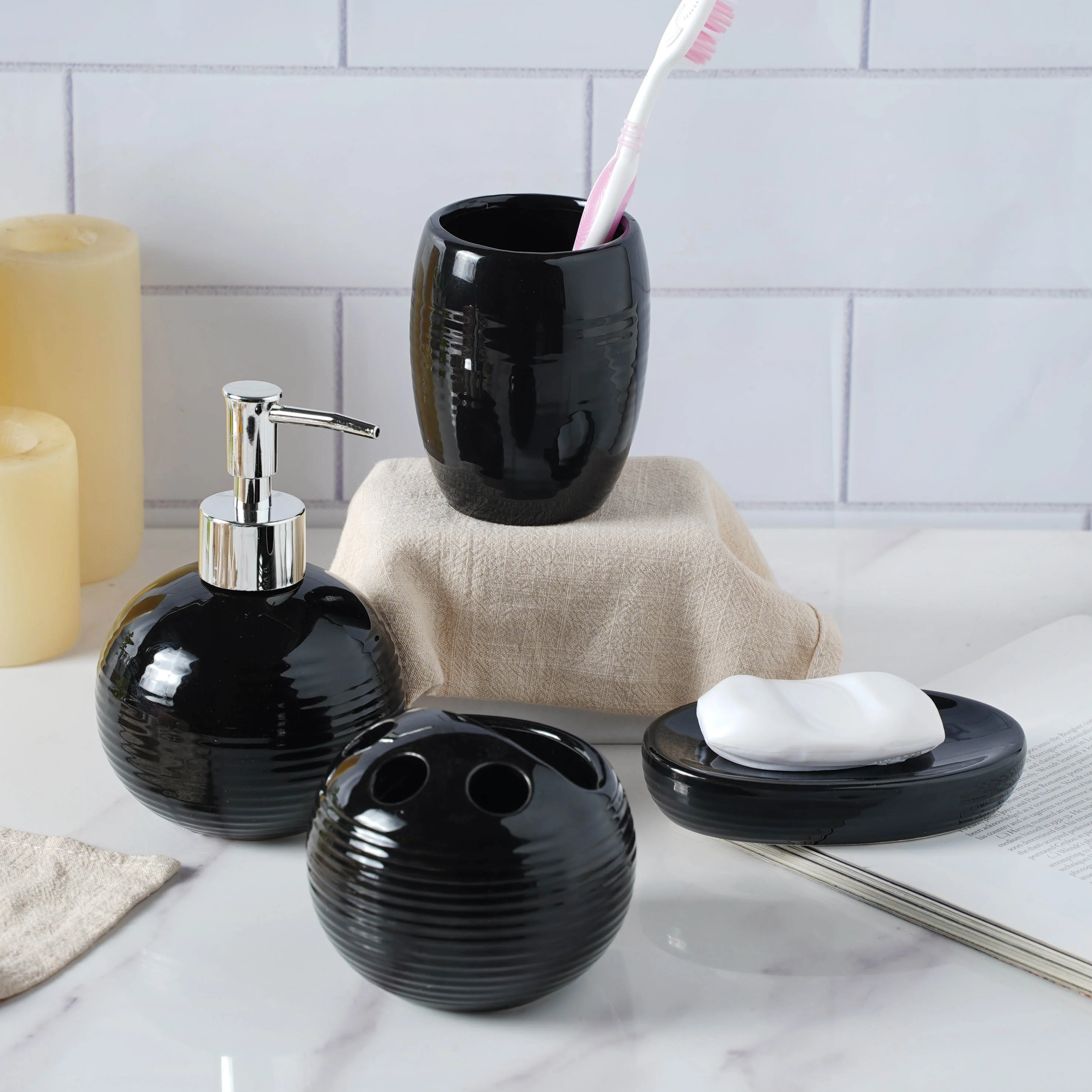 Midnight Black Bath Essentials - Image 3